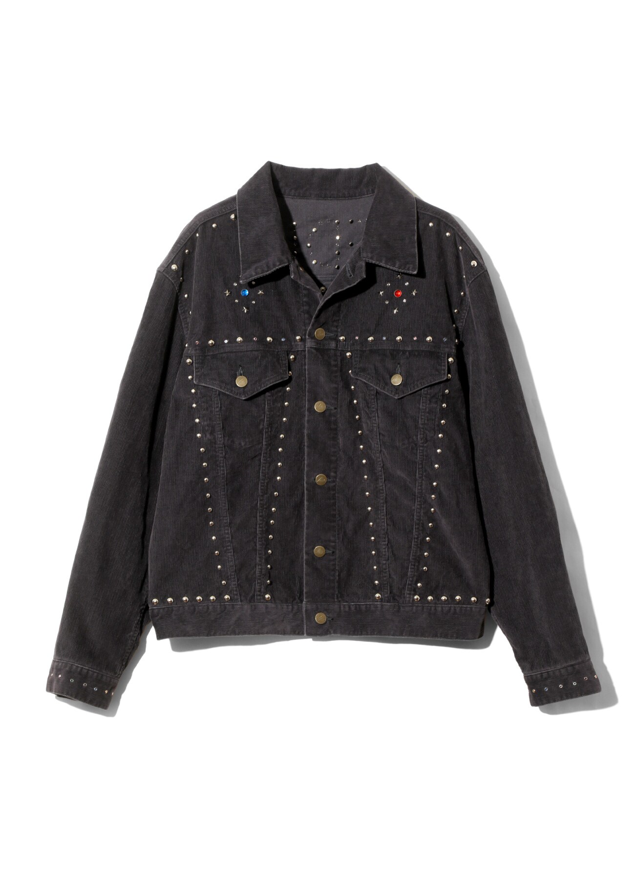 Studded Jean Jacket - 14W Corduroy