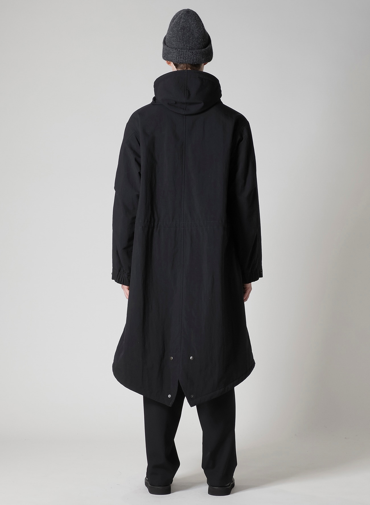 変形ナイロンコート　モード　黒　個性的　軽量 NYLON TASLAN MOD COAT WITH THINSULATE(S Black): Y's for men