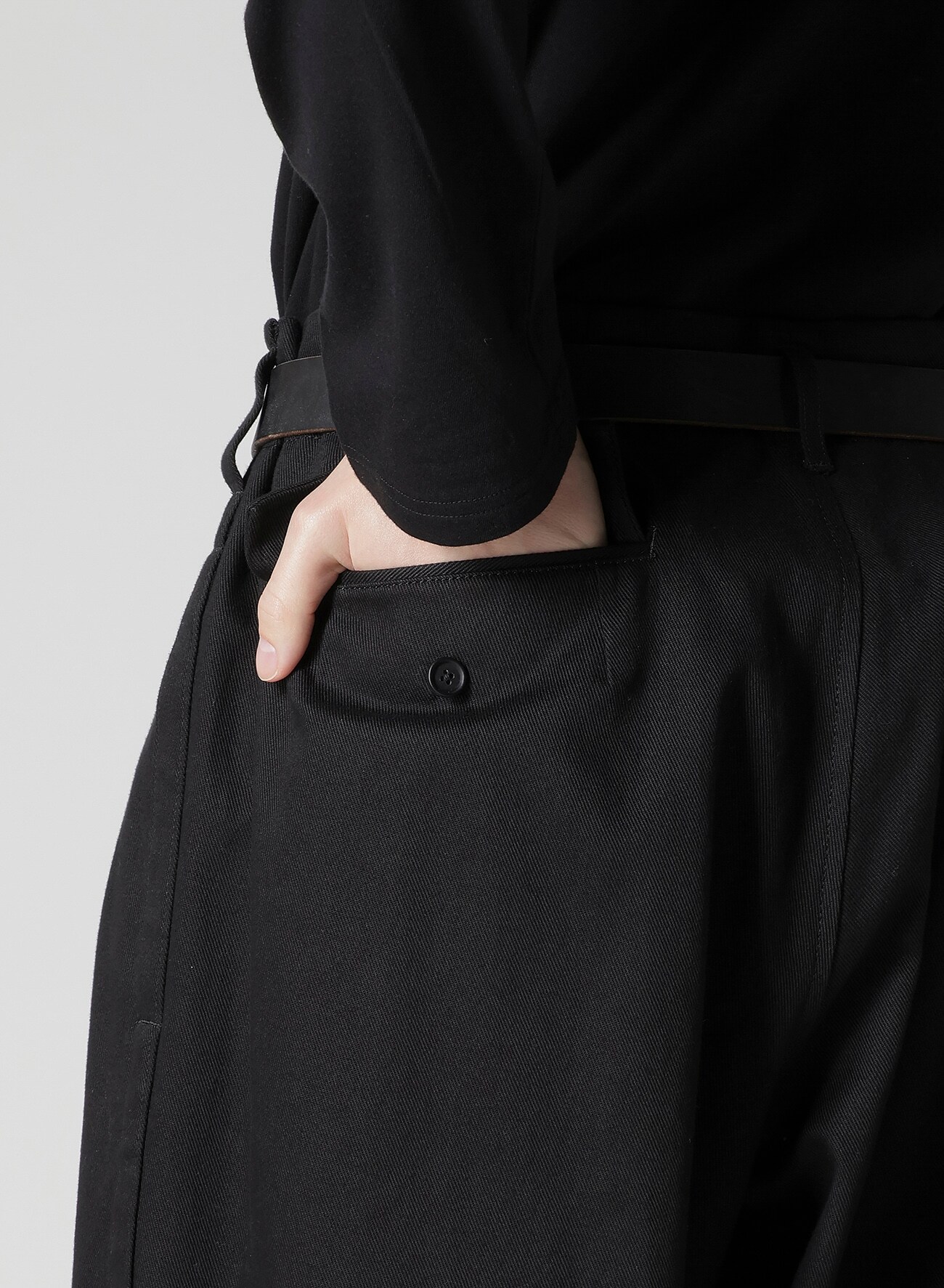 KATSURAGI SIDE TAPE PANTS(XS Black): Y's for men｜WILDSIDE