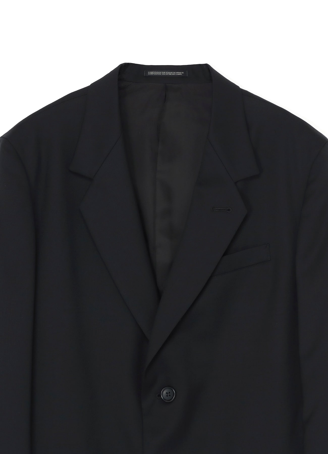 WOOL GABARDINE 2-BUTTON JACKET(S Black): Y's for men｜WILDSIDE