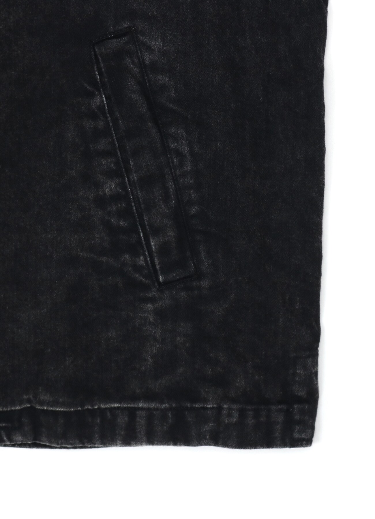 BLEACHING DENIM BLOUSON WITH FLAP POCKETS(XS Black): Y's for men