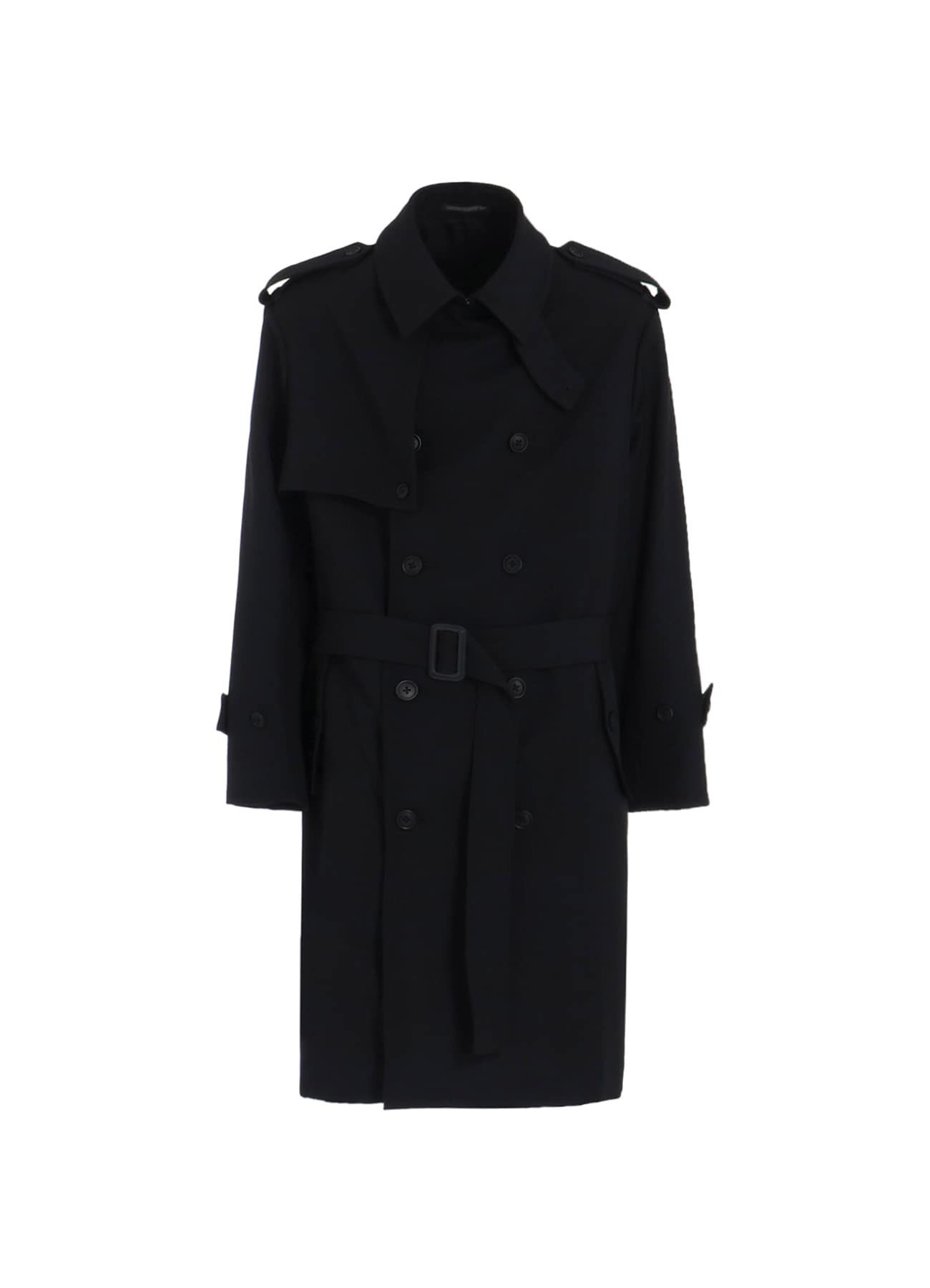 2/60 WOOL GABARDINE SHORT TRENCH COAT