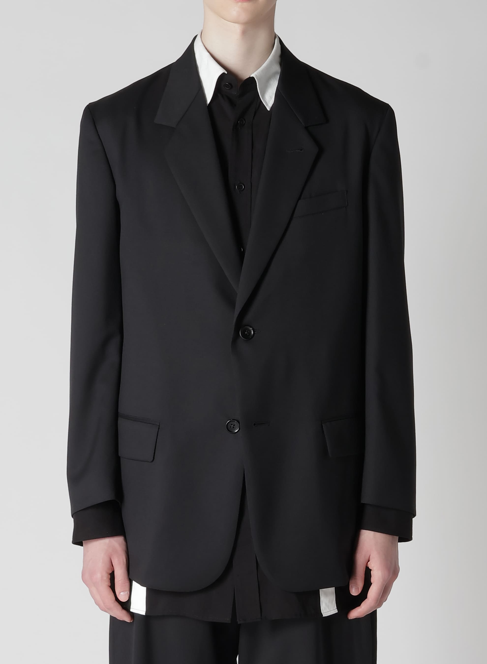 SUIT GABARDINE JACKET WITH 2-BUTTONS(S Black): Y's for men｜WILDSIDE YOHJI  YAMAMOTO（ワイルドサイド）【公式通販】