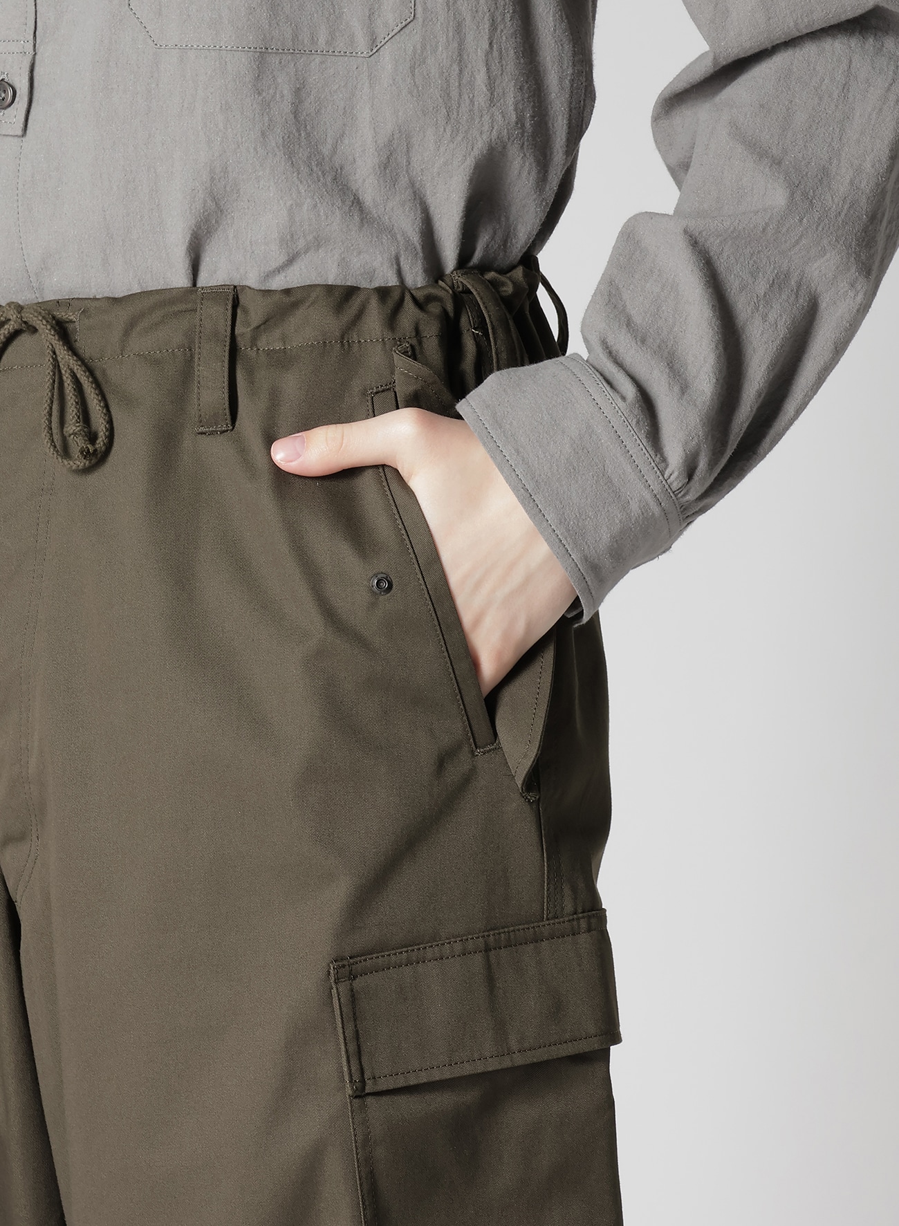 T/C TWILL CARGO PANTS(XS Khaki): Y's for men｜WILDSIDE YOHJI  YAMAMOTO（ワイルドサイド）【公式通販】