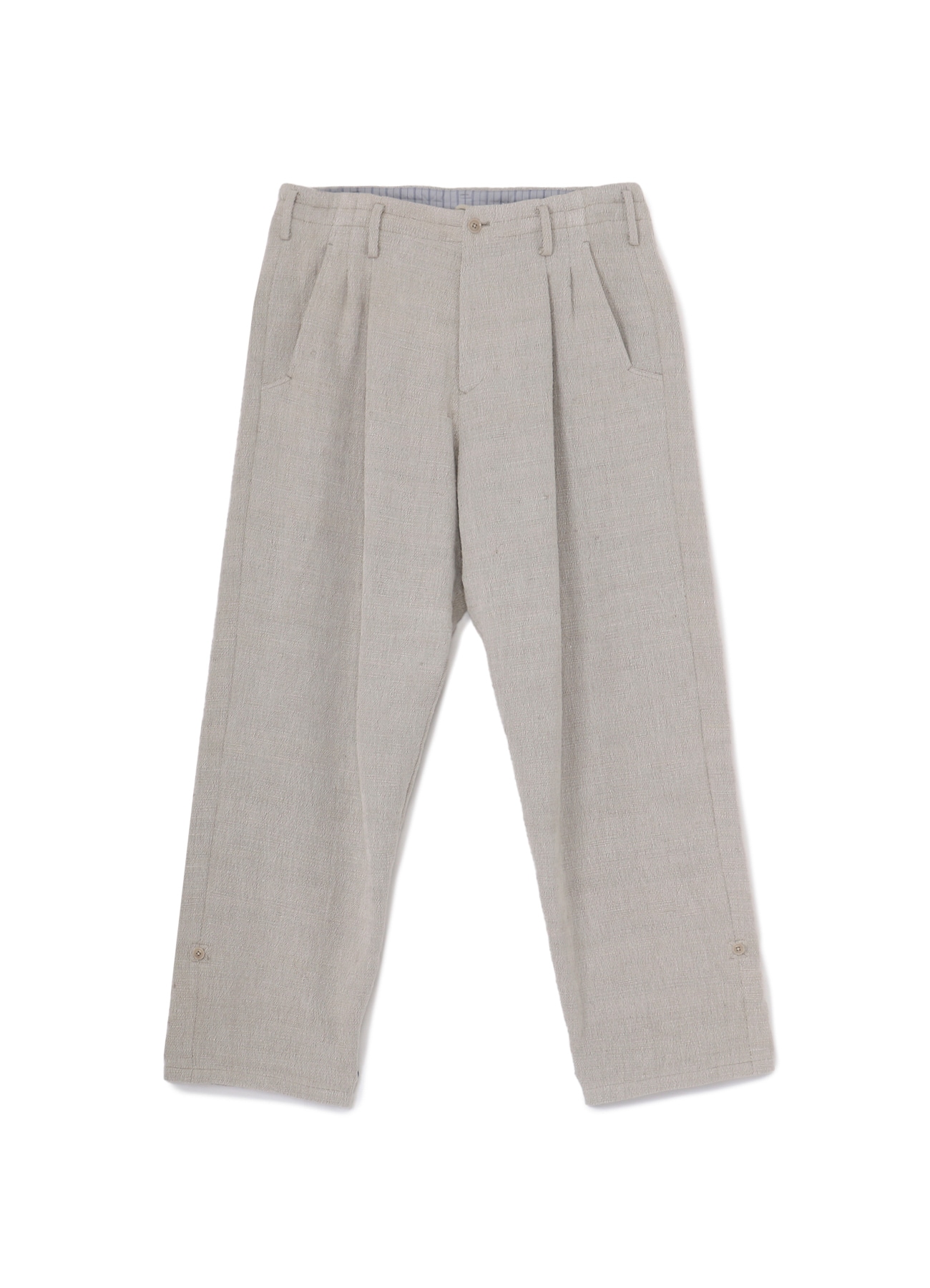 HAND SPAN COTTON PANTS WITH 2-TUCKS CUFF TAB