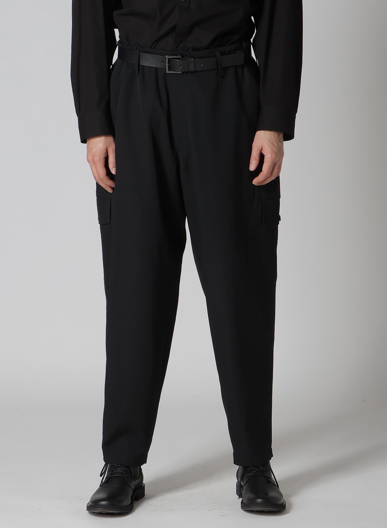 GABARDINE SIDE TUCK PANTS(S Black): Y's for men｜WILDSIDE YOHJI  YAMAMOTO（ワイルドサイド）【公式通販】