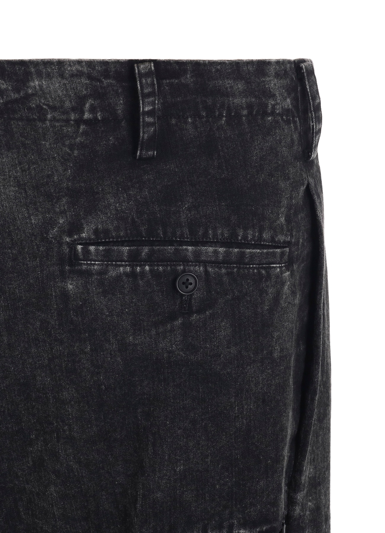BLEACHING DENIM PANTS WITH SIDE TUCK(S Black): Y's for men
