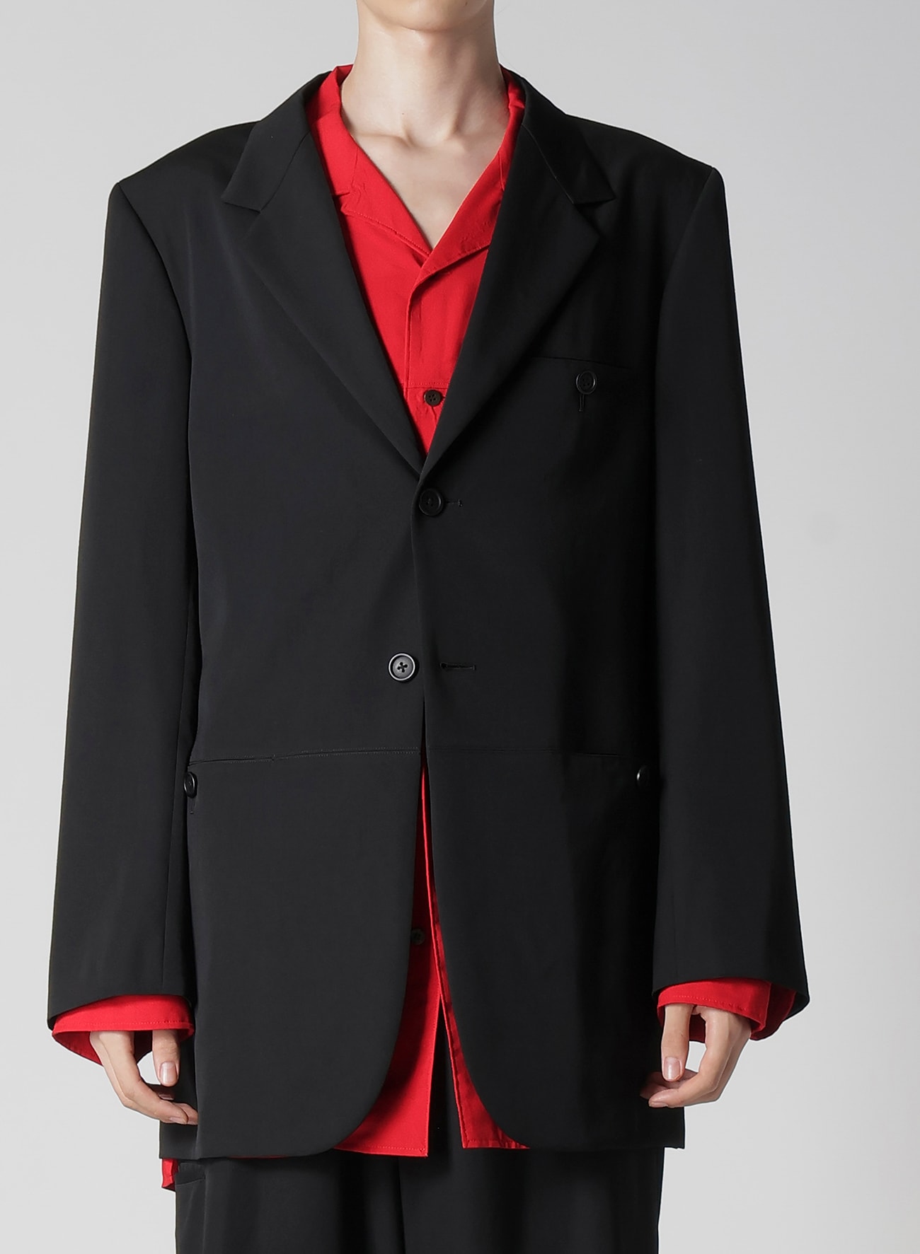 WOOL GABARDINE PARALLEL PANELED JACKET_1