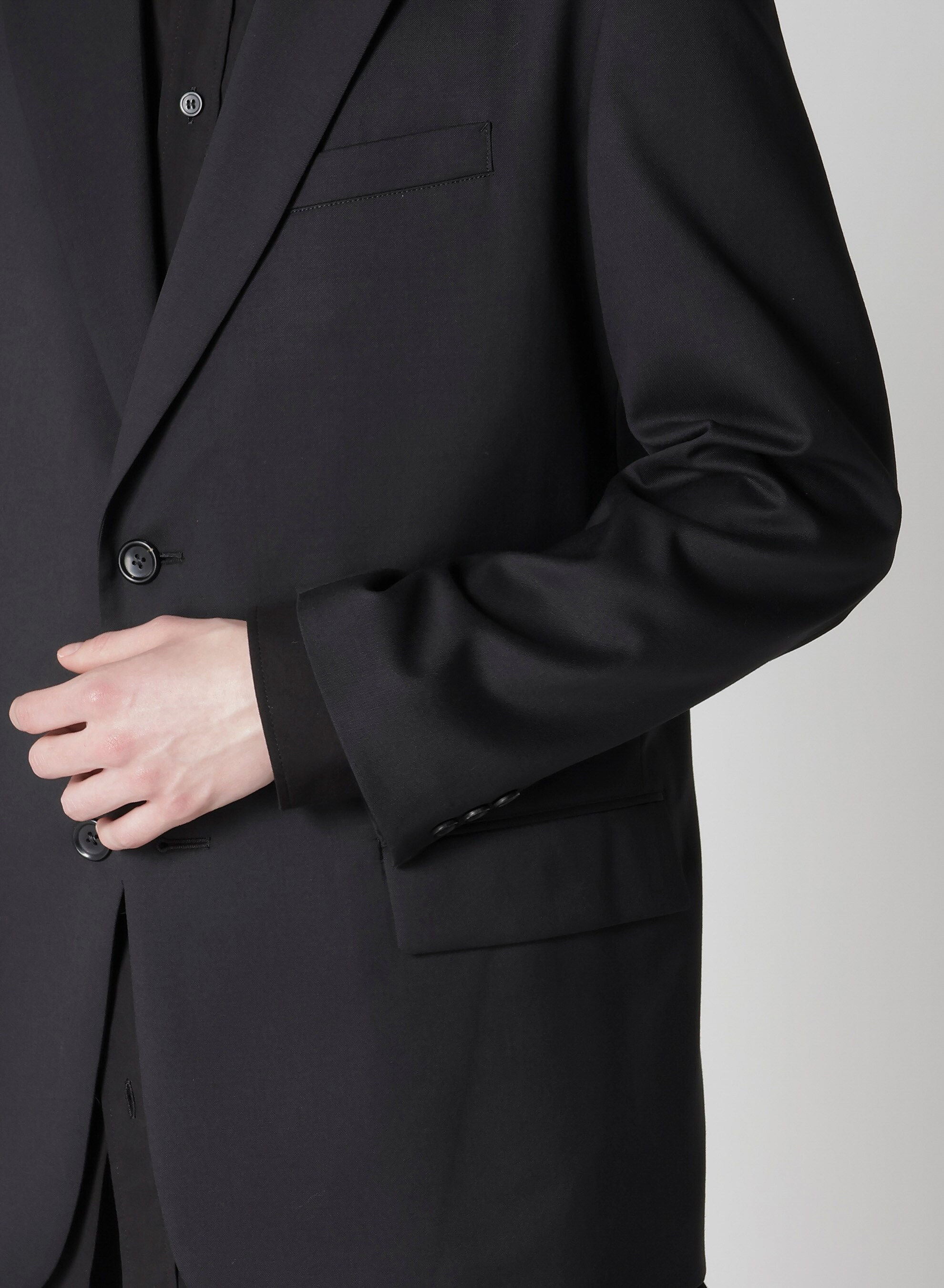 GIVENCHY ダークグリーン ダブルボタンジャケット SUIT GABARDINE JACKET WITH 2-BUTTONS(S Black): Y's for men