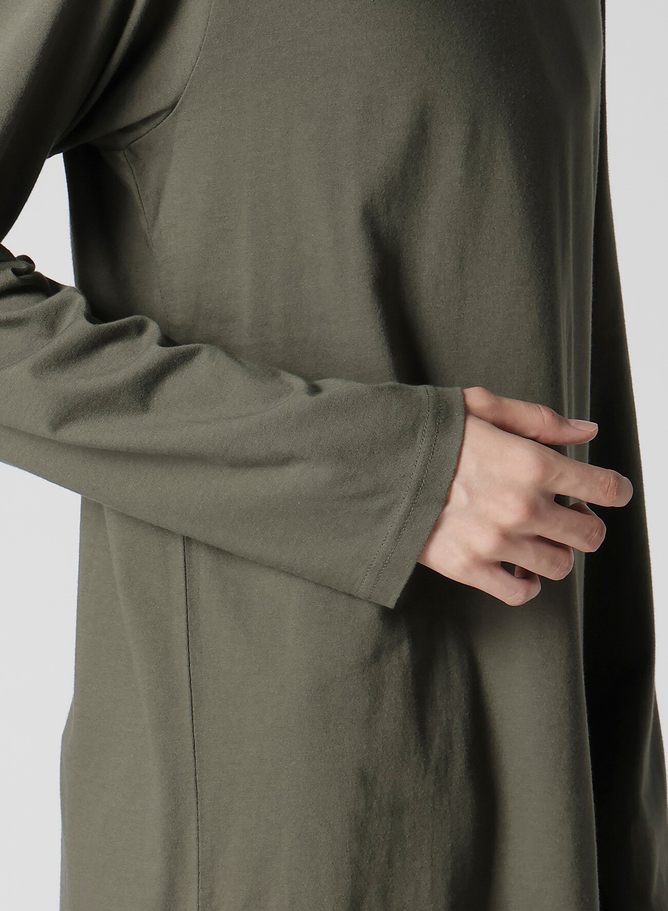 Y's for men LOGO PRINT LONG SLEEVE T-SHIRTS(FREE SIZE Khaki