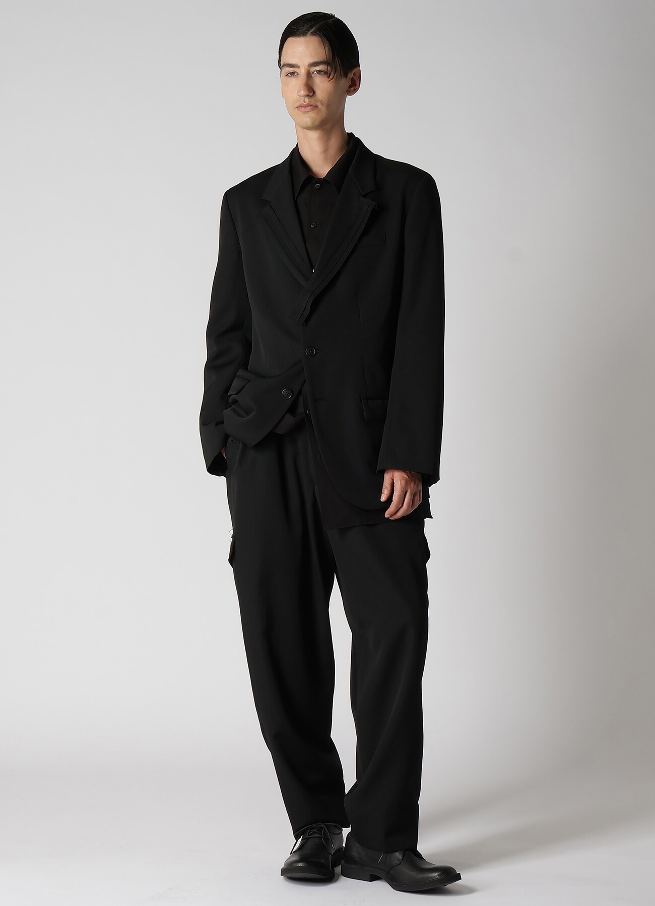 新品登場 YOHJI YAMAMOTO◇ボトム/1/ウール/BLK/FI-P53-100 Sサイズ