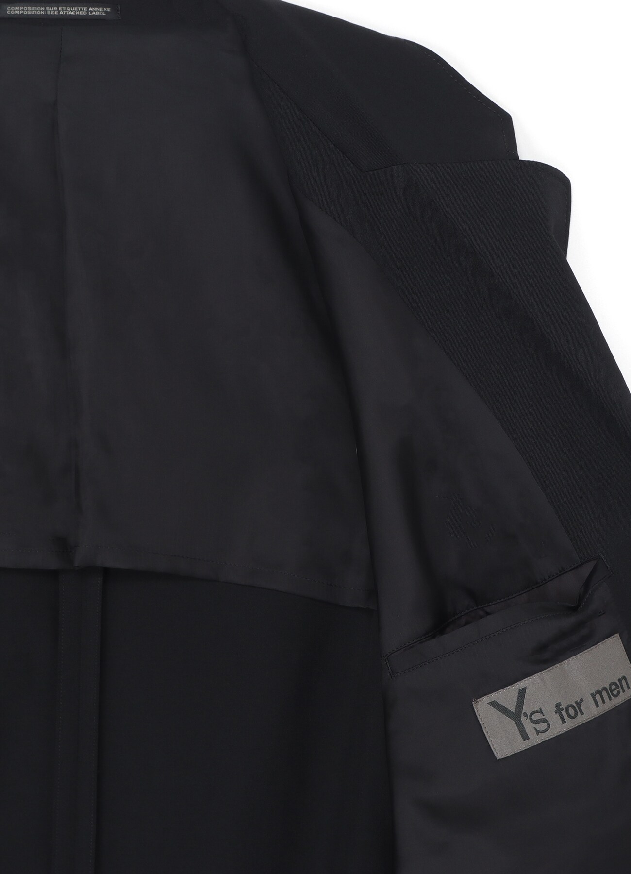 WOOL GABARDINE 2-BUTTONS JACKET(S Black): Y's for men｜WILDSIDE