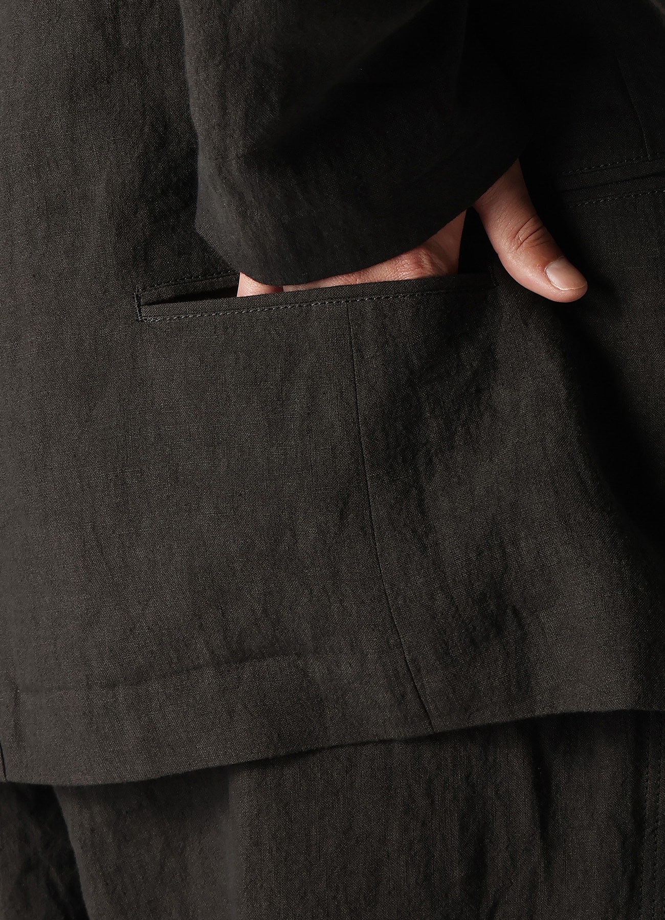 40 LINEN 2-BUTTONS JACKET(S Black): Y's for men｜WILDSIDE YOHJI 