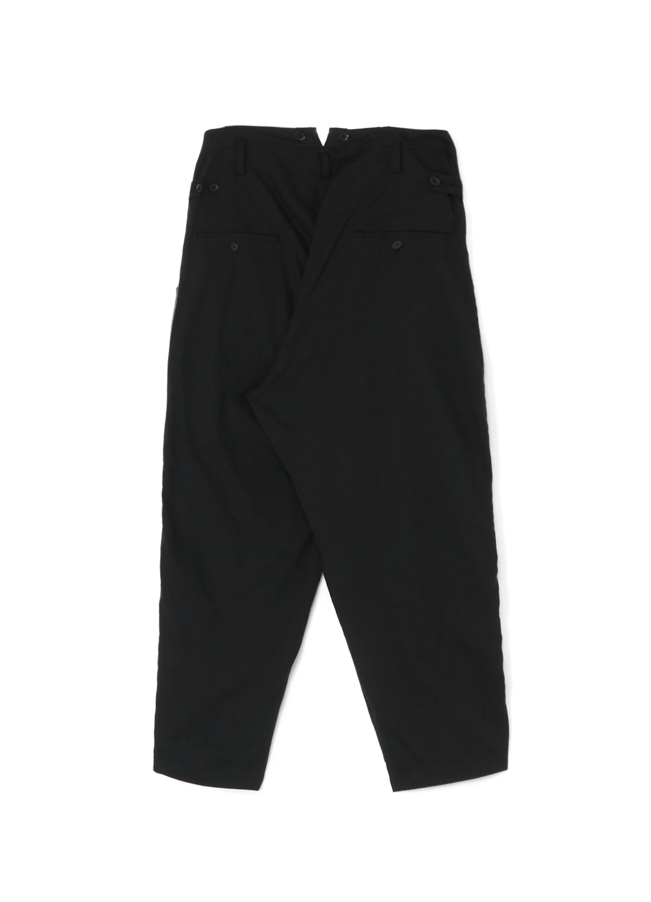 COTTON LYOCELL BROAD SUSPENDER PANTS WITH DECORATIVE CLOTH IN SIDE