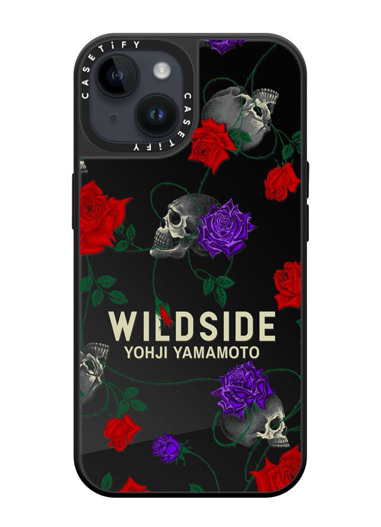 WILDSIDE×CASETiFY SKULL & ROSE iPhone case(Mirror/Black)