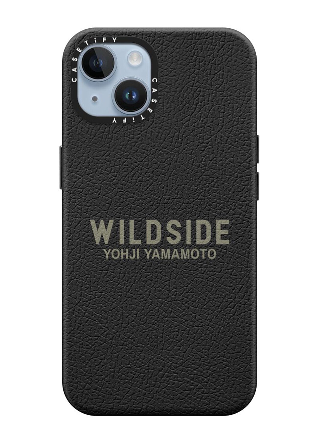 WILDSIDE×CASETiFY LOGO iPhone case(Leather/Jet Black)(iPhone 14 