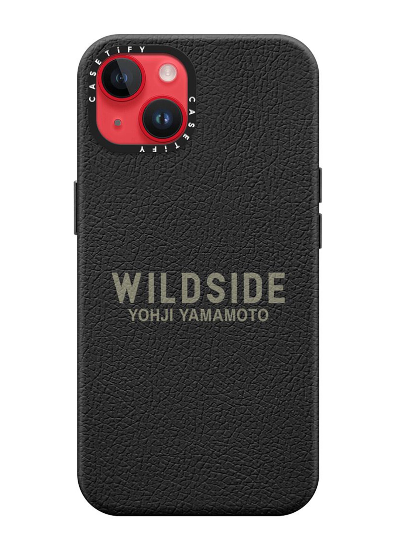 WILDSIDE×CASETiFY LOGO iPhone case(Leather/Jet Black)(iPhone 14