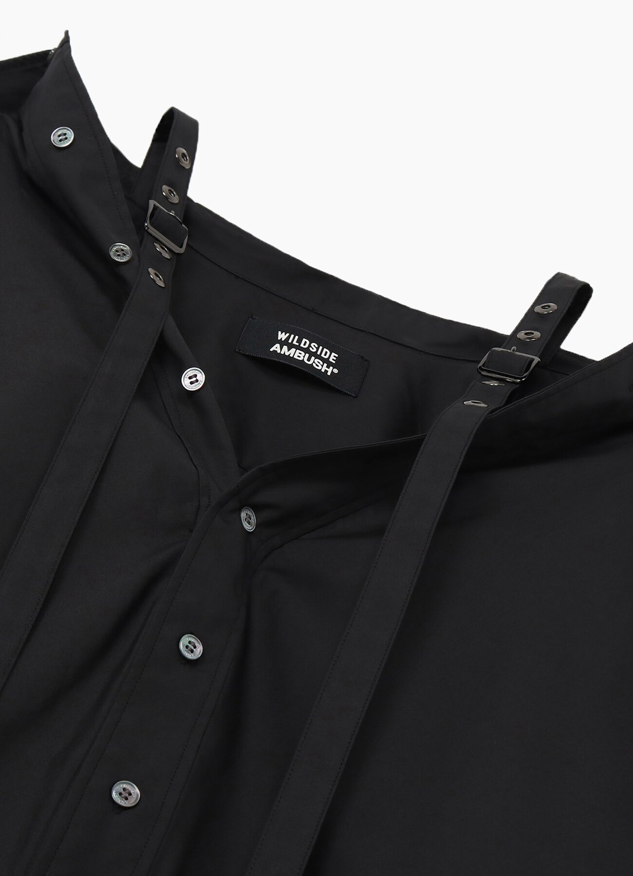 WILDSIDE × AMBUSH OFF SHOULDER SHIRT(S BLACK): AMBUSH｜WILDSIDE