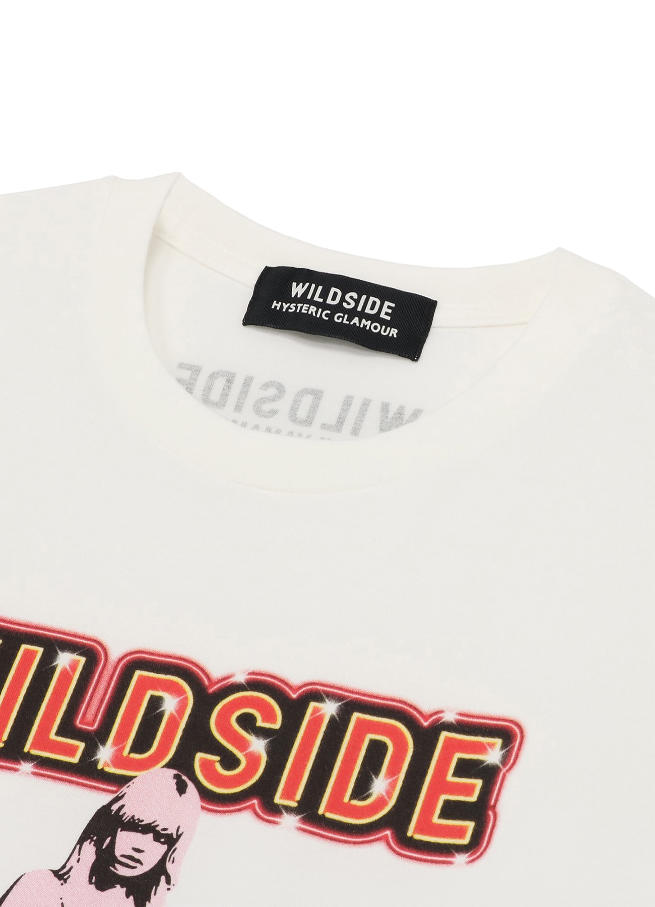 WILDSIDE × HYSTERIC GLAMOUR ”GOODNIGHT LADIES” T-shirt(S WHITE