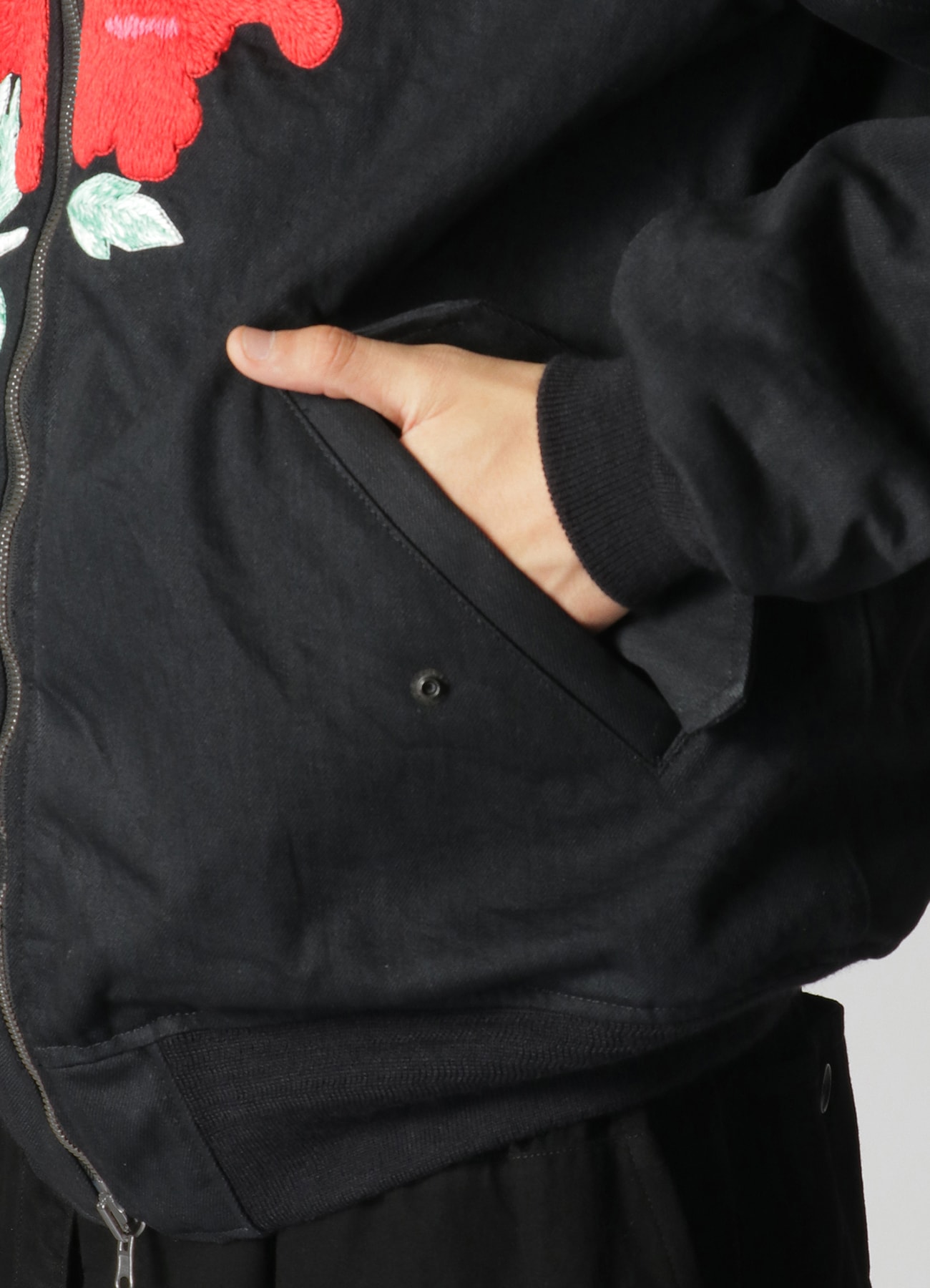 WILDSIDE × NOMA t.d. HAND EMBROIDERY Flight Jacket(M BLACK