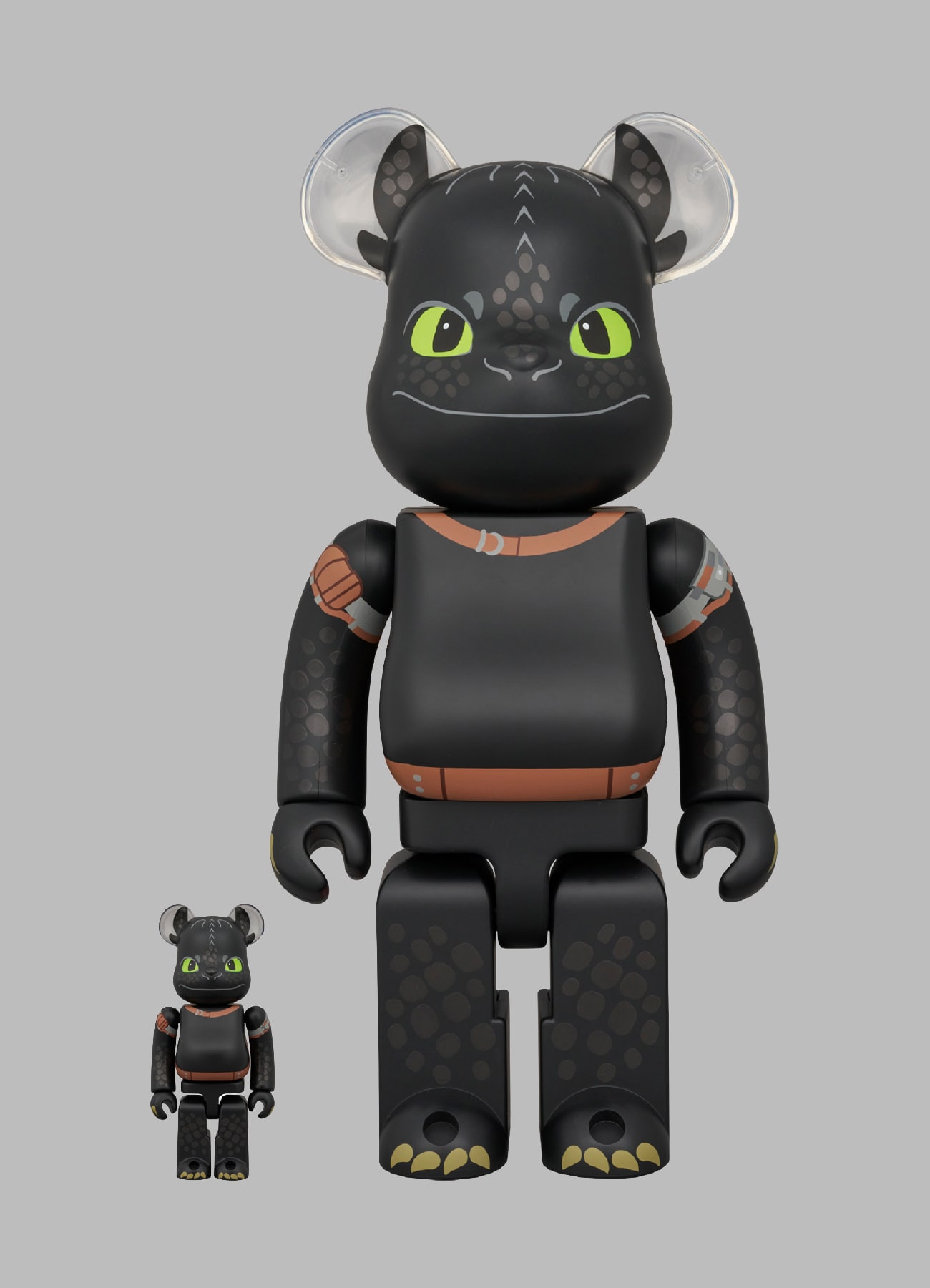 BE@RBRICK TOOTHLESS 100％ & 400％(FREE SIZE Black): MEDICOM TOY