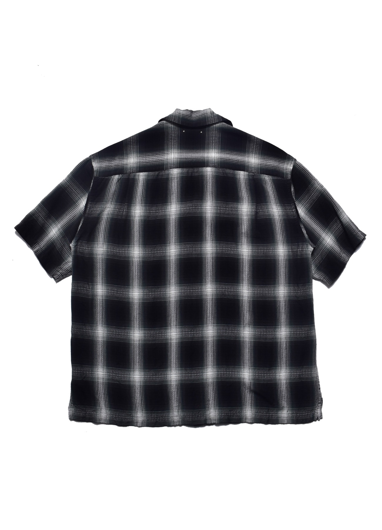 【5/16 12:00 release】Rayon Dobby Plaid S.S Open Collar SH_2