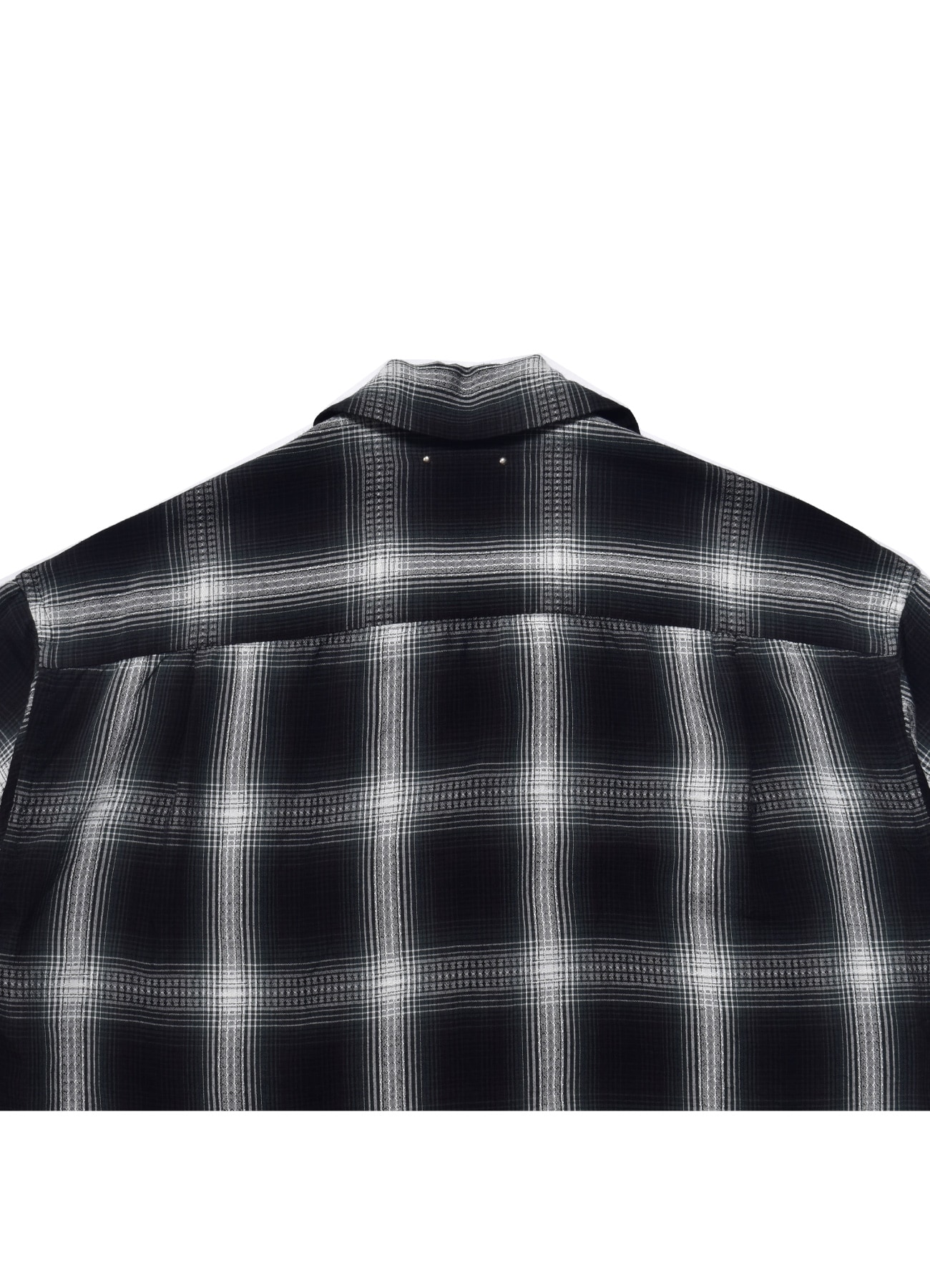 【5/16 12:00 release】Rayon Dobby Plaid S.S Open Collar SH_4