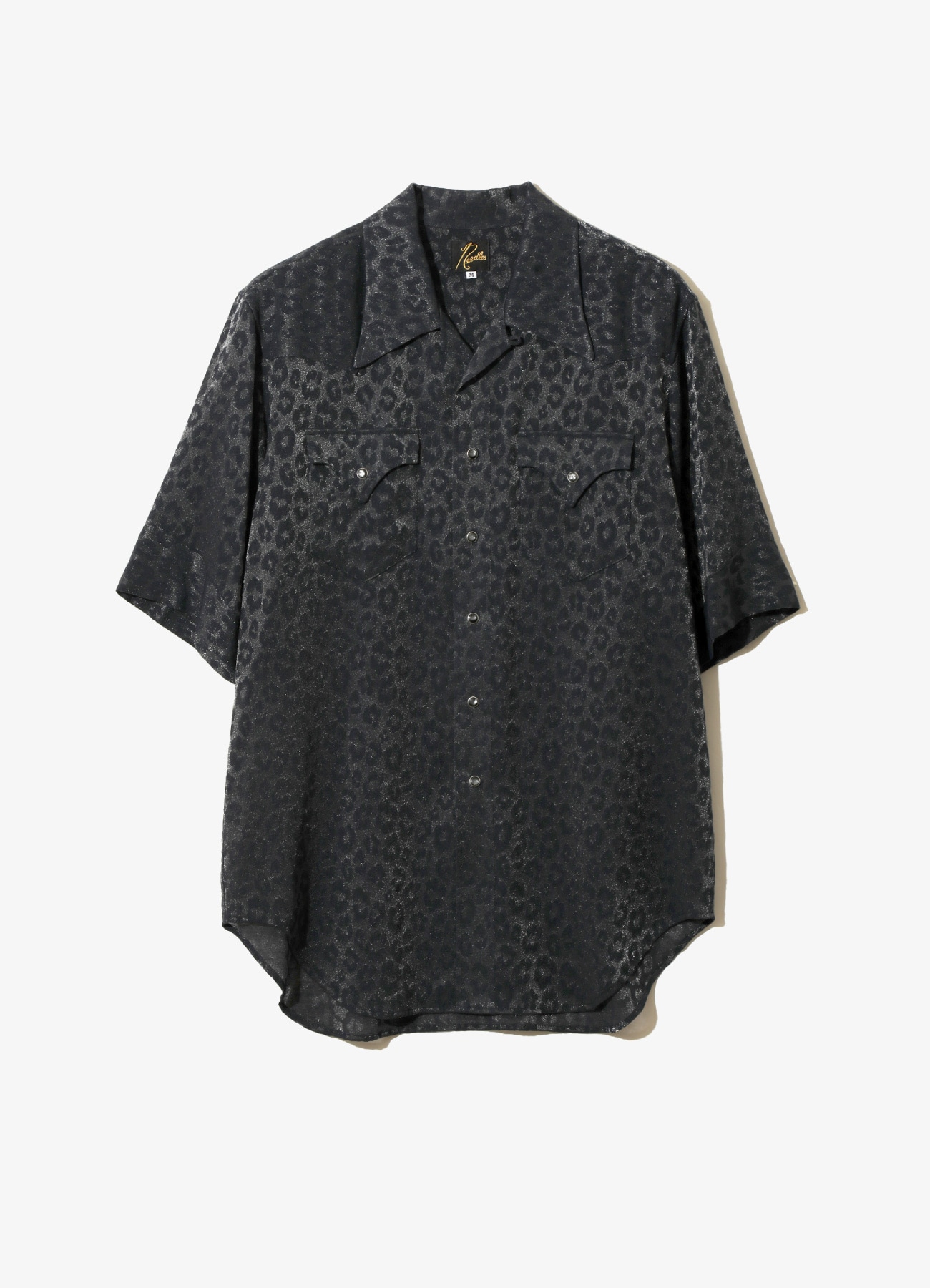 S/S Western Shirt - Rayon Leopard Jacquard