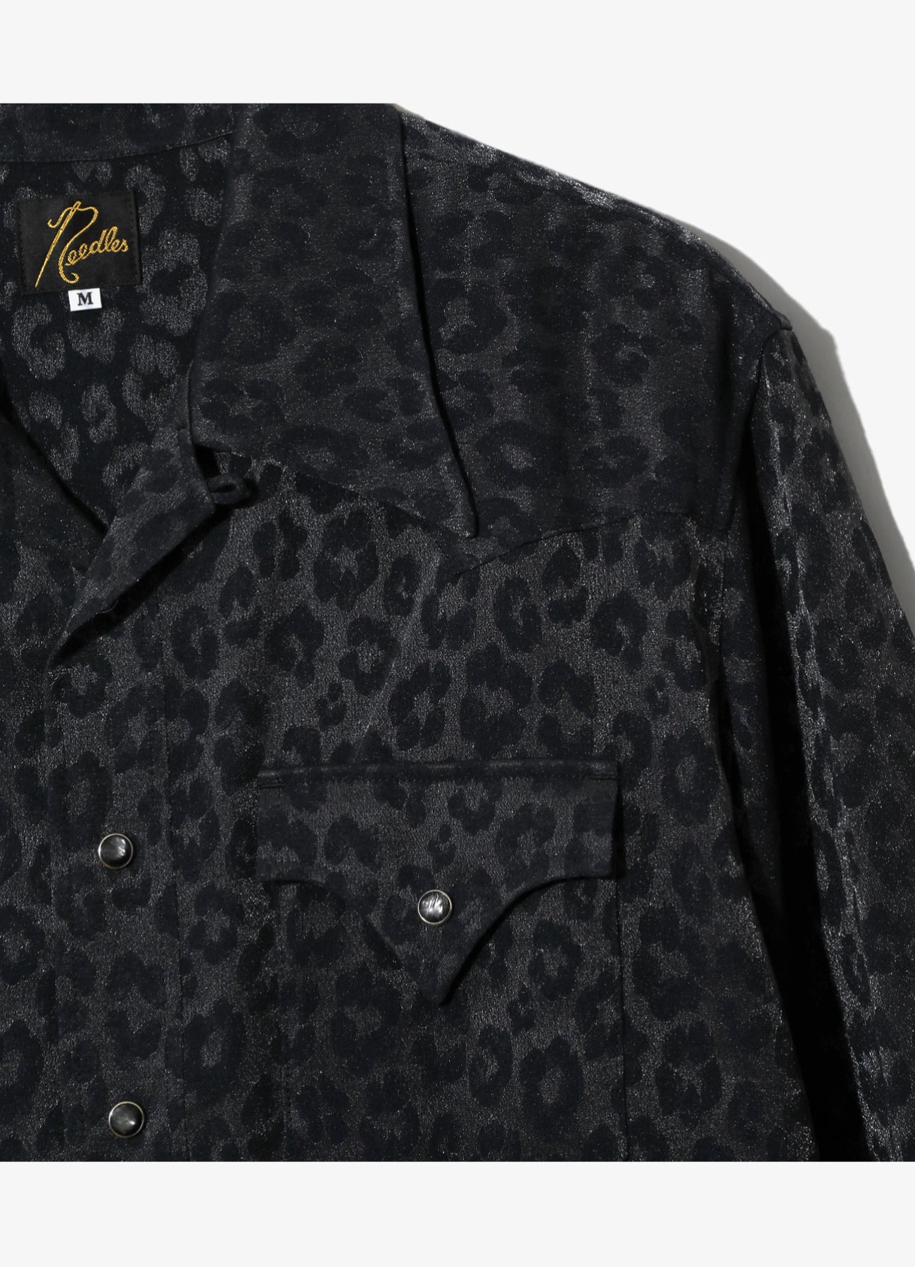 S/S Western Shirt - Rayon Leopard Jacquard_3