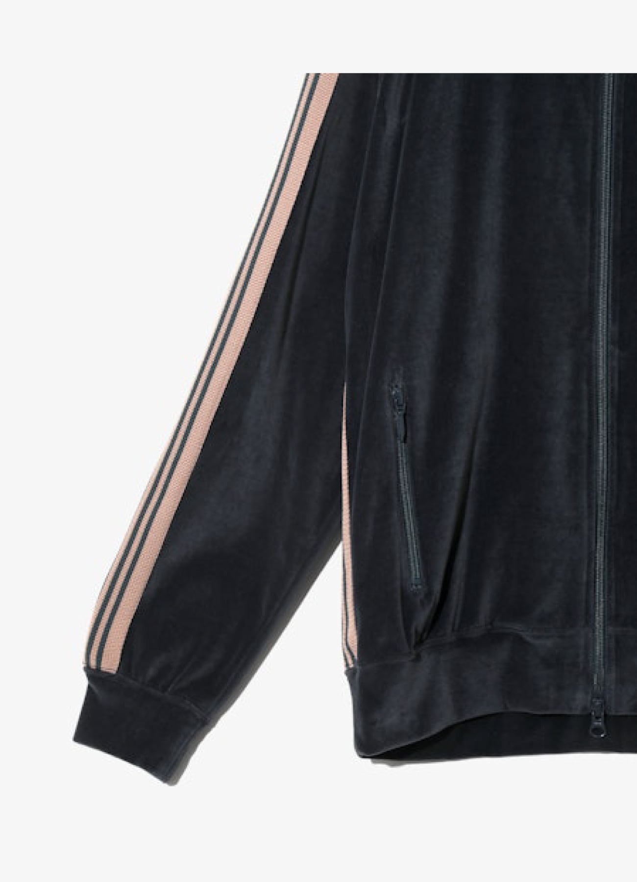 Rib Collar Track Jacket - C/PE Velour_4