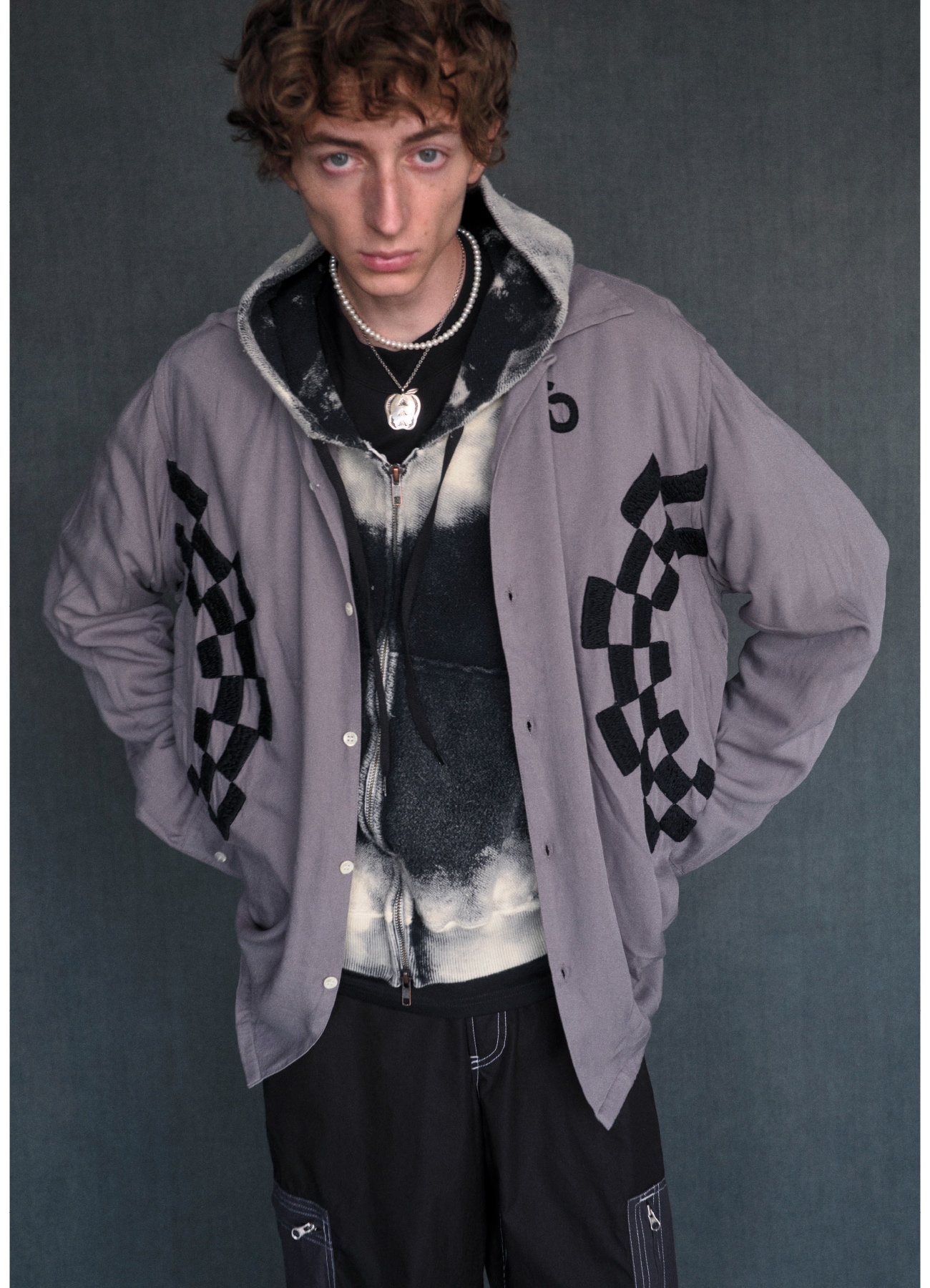 Hand Dye Reverse Twist Parka_2