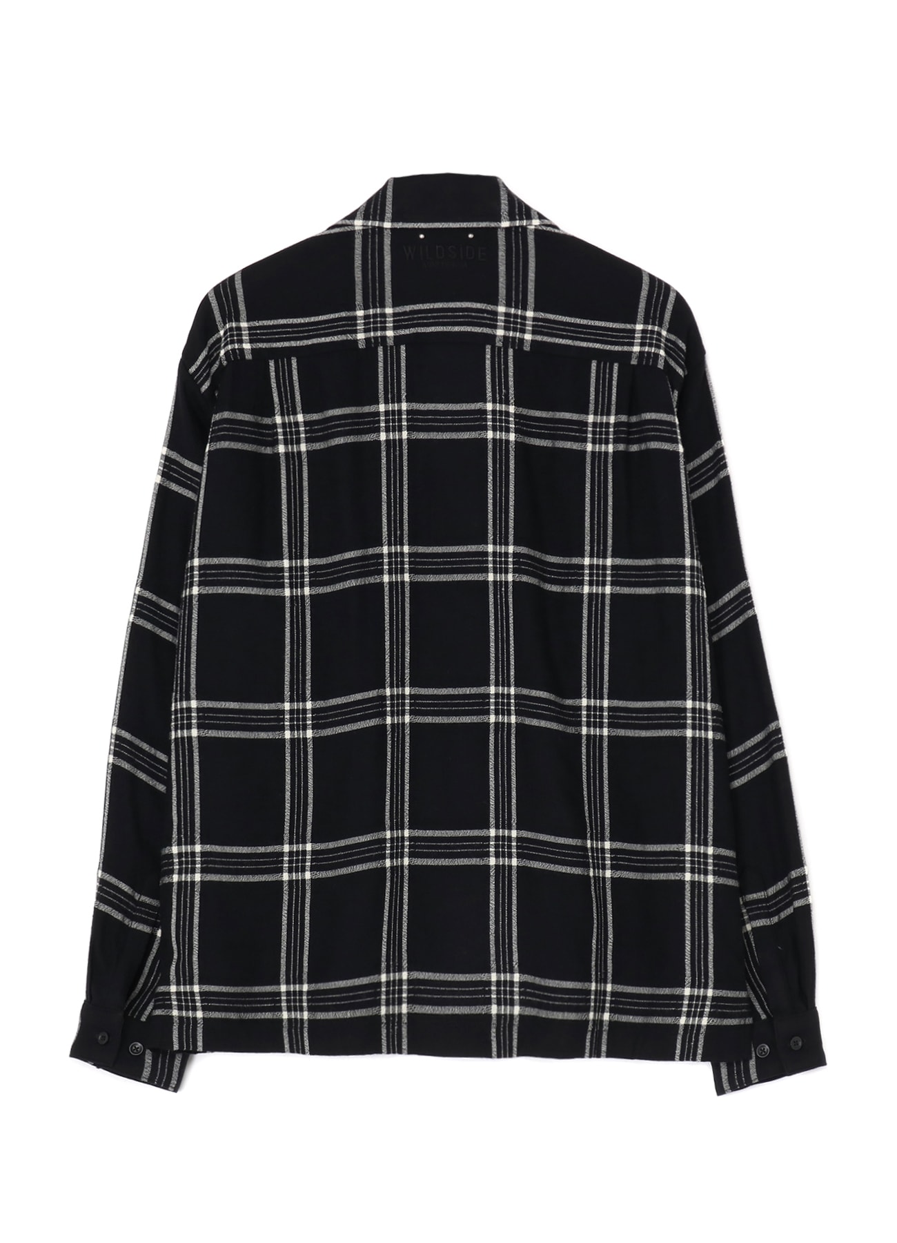 WILDSIDE×MINEDENIM R.Wool Flannel Check Embroidery Open Collar SH ...