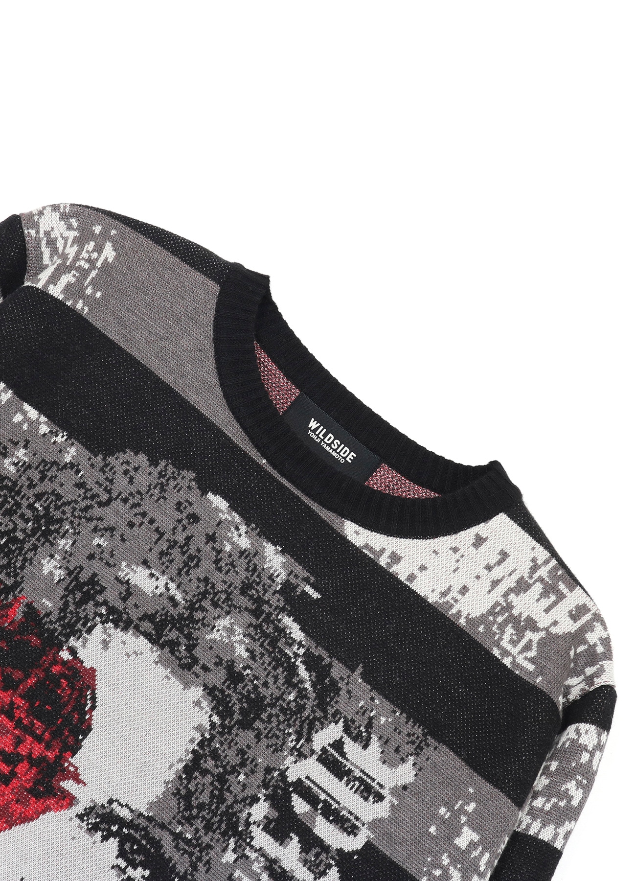 WILDSIDE×KNIT GANG COUNCIL CREWNECK SWEATER(FREE SIZE Black