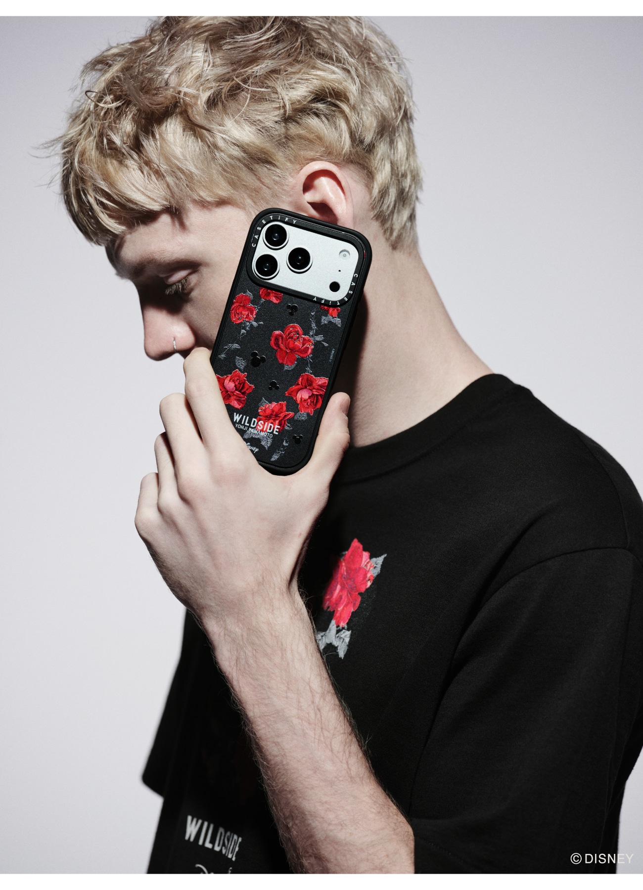 WILDSIDE｜CASETiFY：Disney Special Edition Mickey Mouse & Rose Pattern iPhone Case (MagSafe Impact)_4