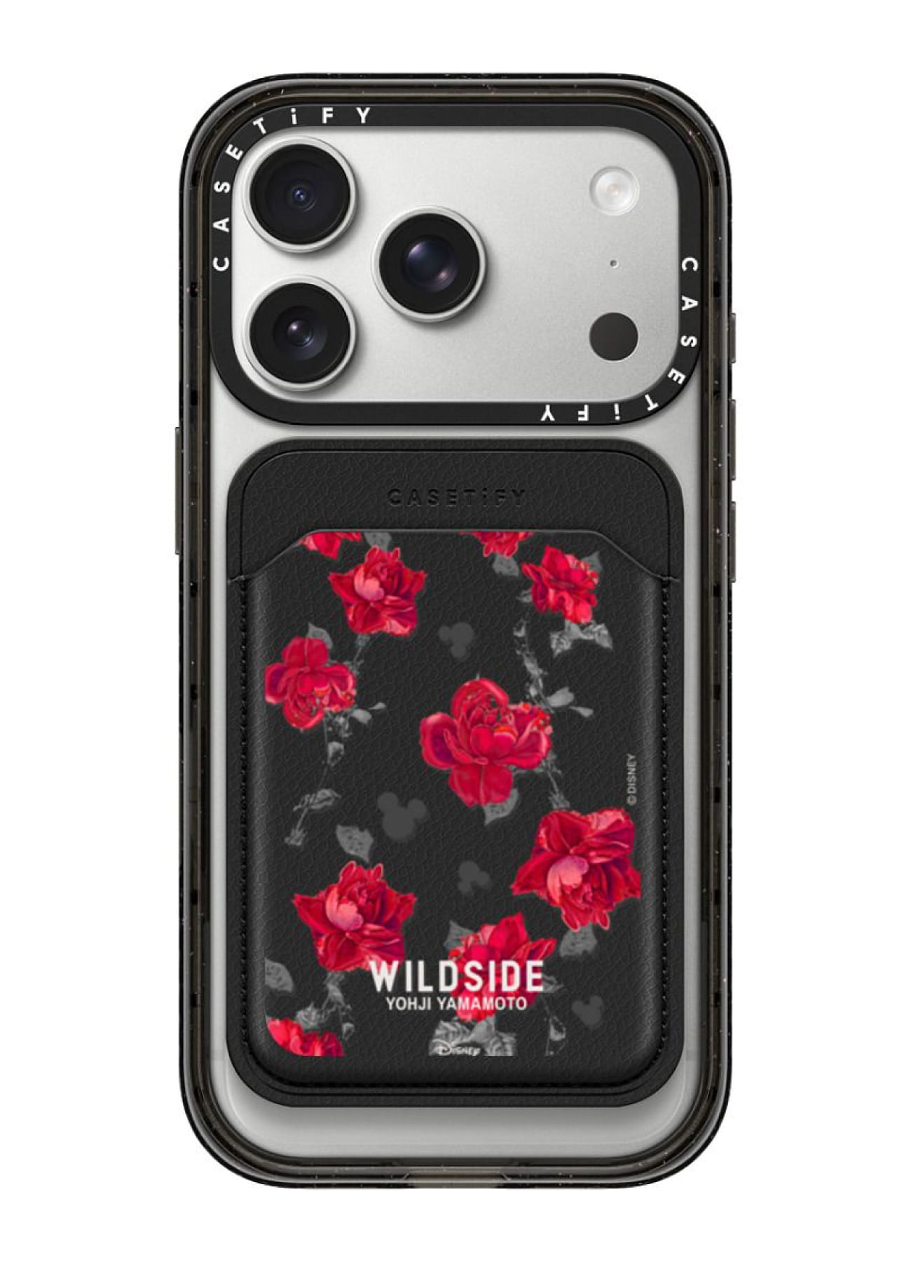 WILDSIDE｜CASETiFY：Disney Special Edition Mickey Mouse & Rose Pattern Snappy Wallet (MagSafe Wallet)_1