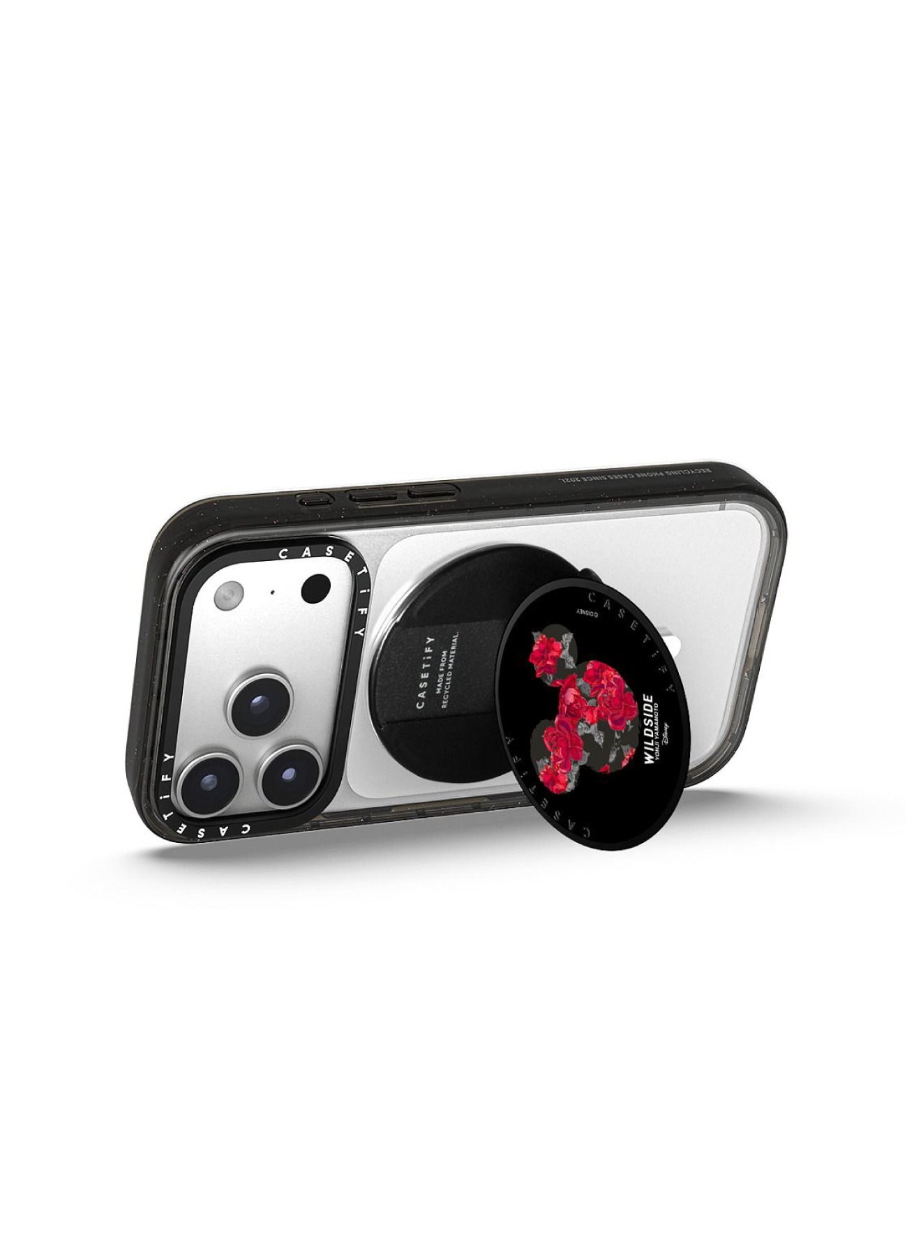 【4/10 17:00 release】WILDSIDE｜CASETiFY：Disney Special Edition Mickey Mouse & Rose Snappy Grip Stand (MagSafe Grip Stand)_5
