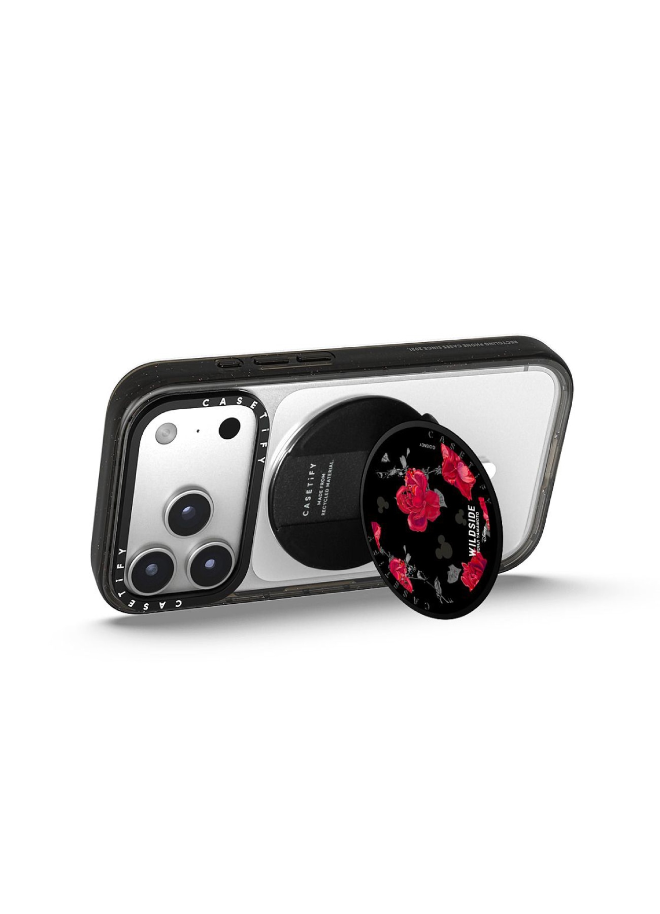 WILDSIDE｜CASETiFY：Disney Special Edition Mickey Mouse & Rose Pattern Snappy Grip Stand (MagSafe Grip Stand)_5