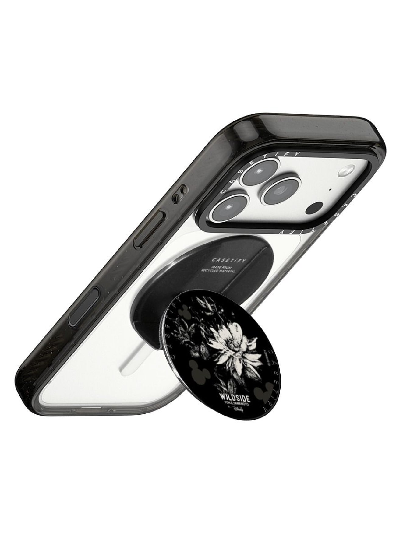 【4/10 17:00 release】WILDSIDE｜CASETiFY：Disney Special Edition Mickey Mouse & Gothic Flower Snappy Grip Stand (MagSafe Grip Stand)_4