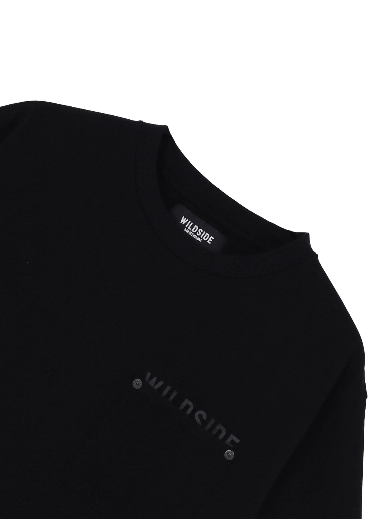 【3/18 12:00 release】WILDSIDE × MINEDENIM Crewneck Rivet Pocket T-shirt_4