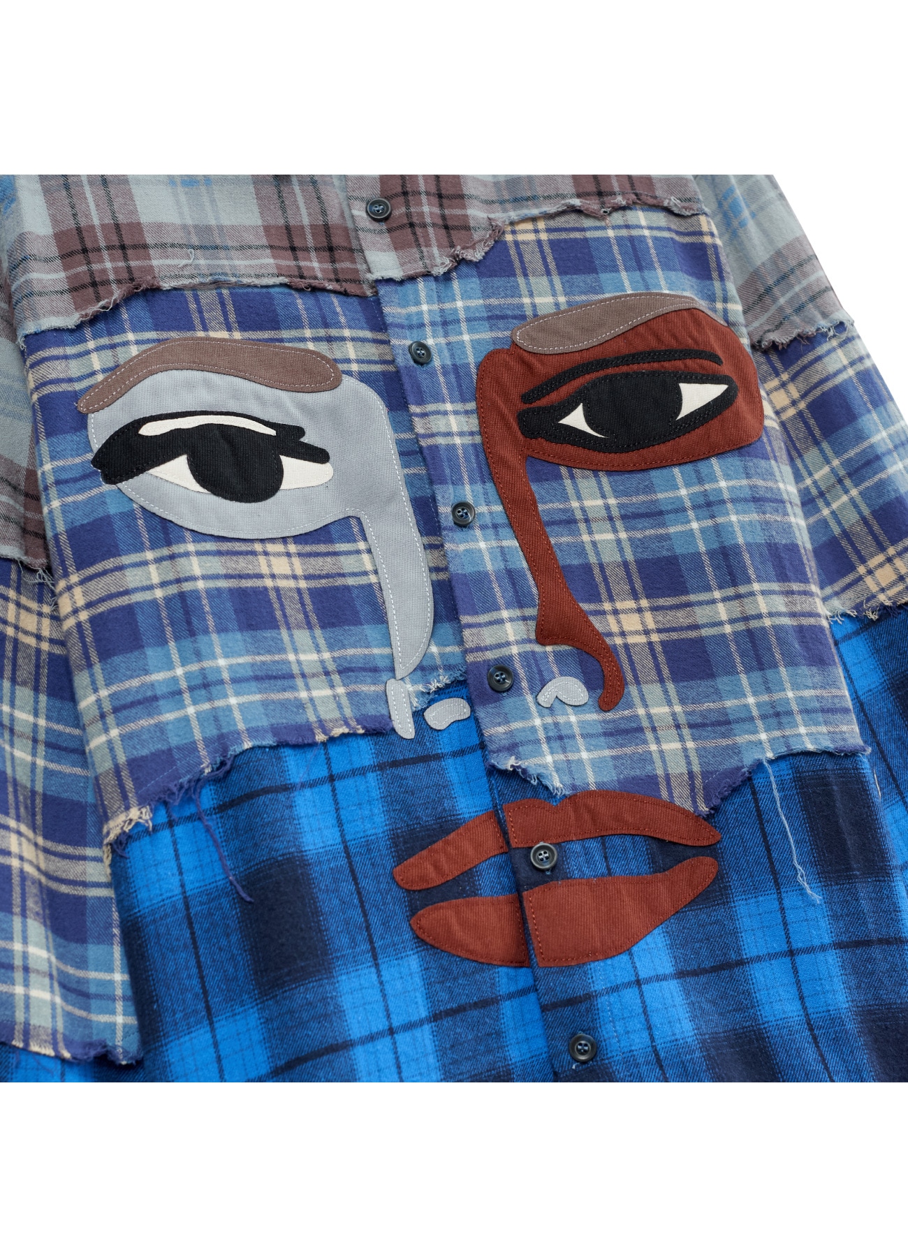 【11/8 12:00 release】Face patchworked Flannel_3