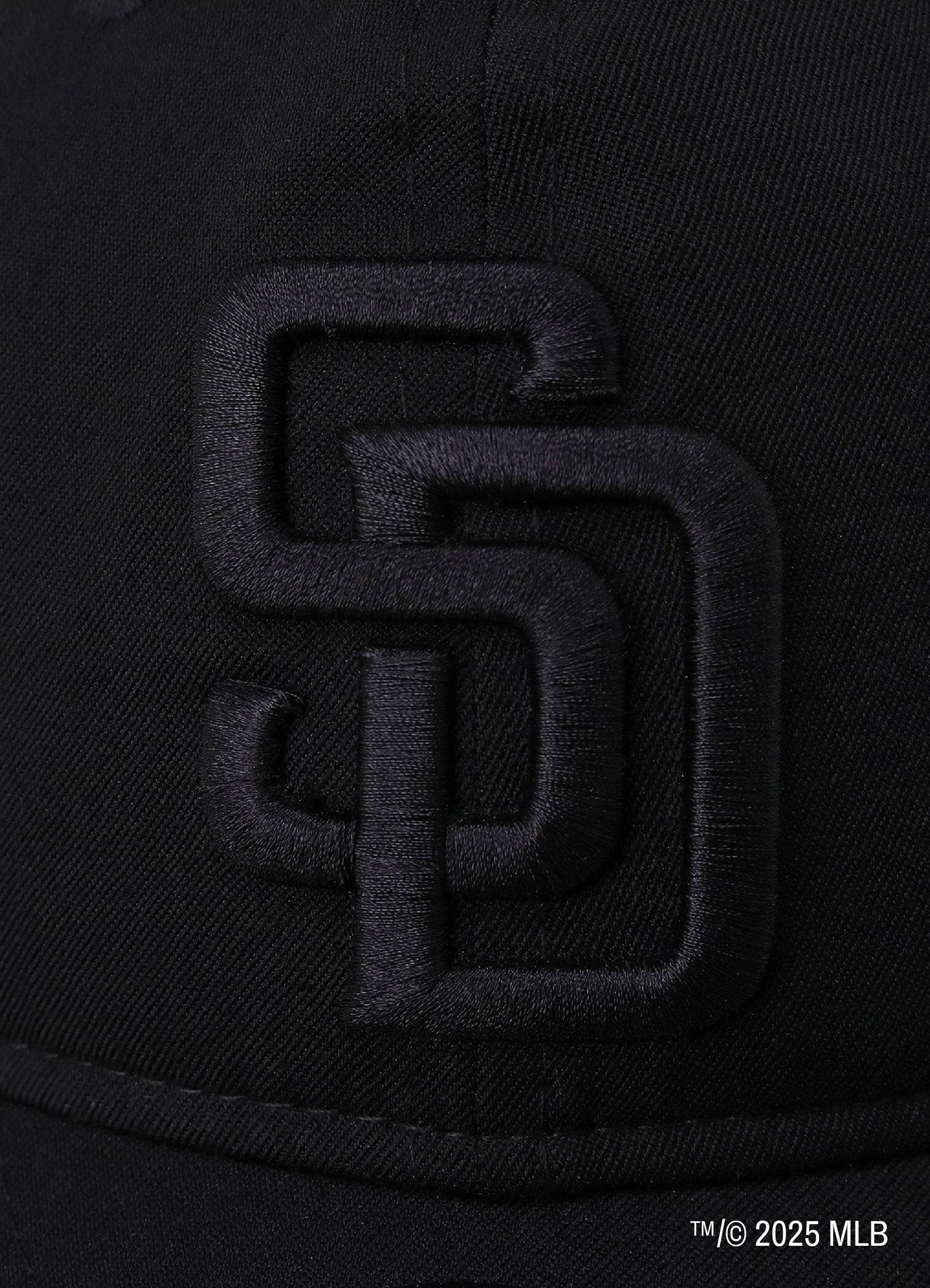 WILDSIDE×NEW ERA 9THIRTY San Diego Padres BLACK GABARDINE CAP_5
