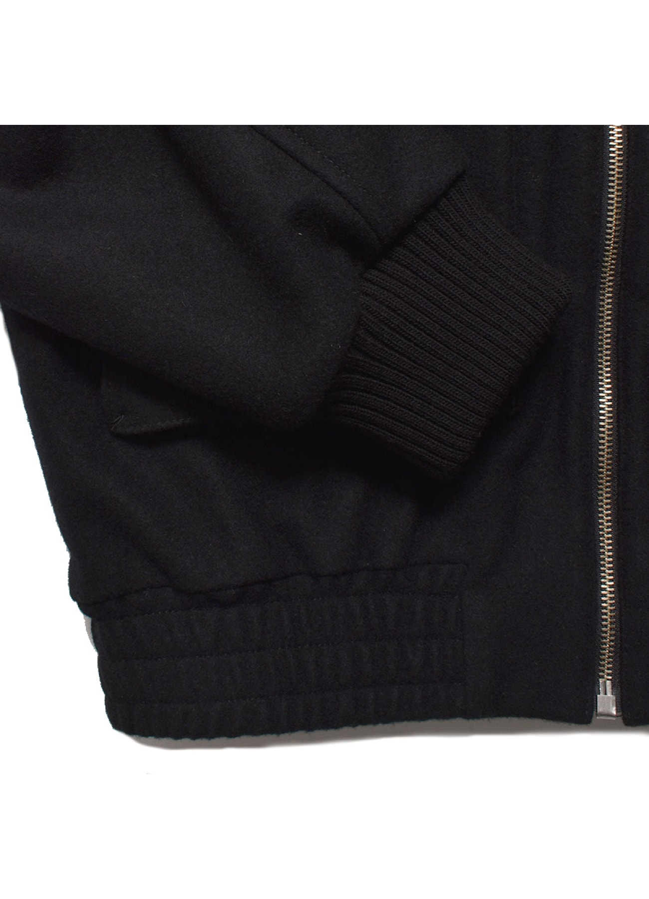 k*s様 shinya Zenovia lambs wool melton Wool Light Melton Flying JKT(S Black): MINEDENIM｜WILDSIDE