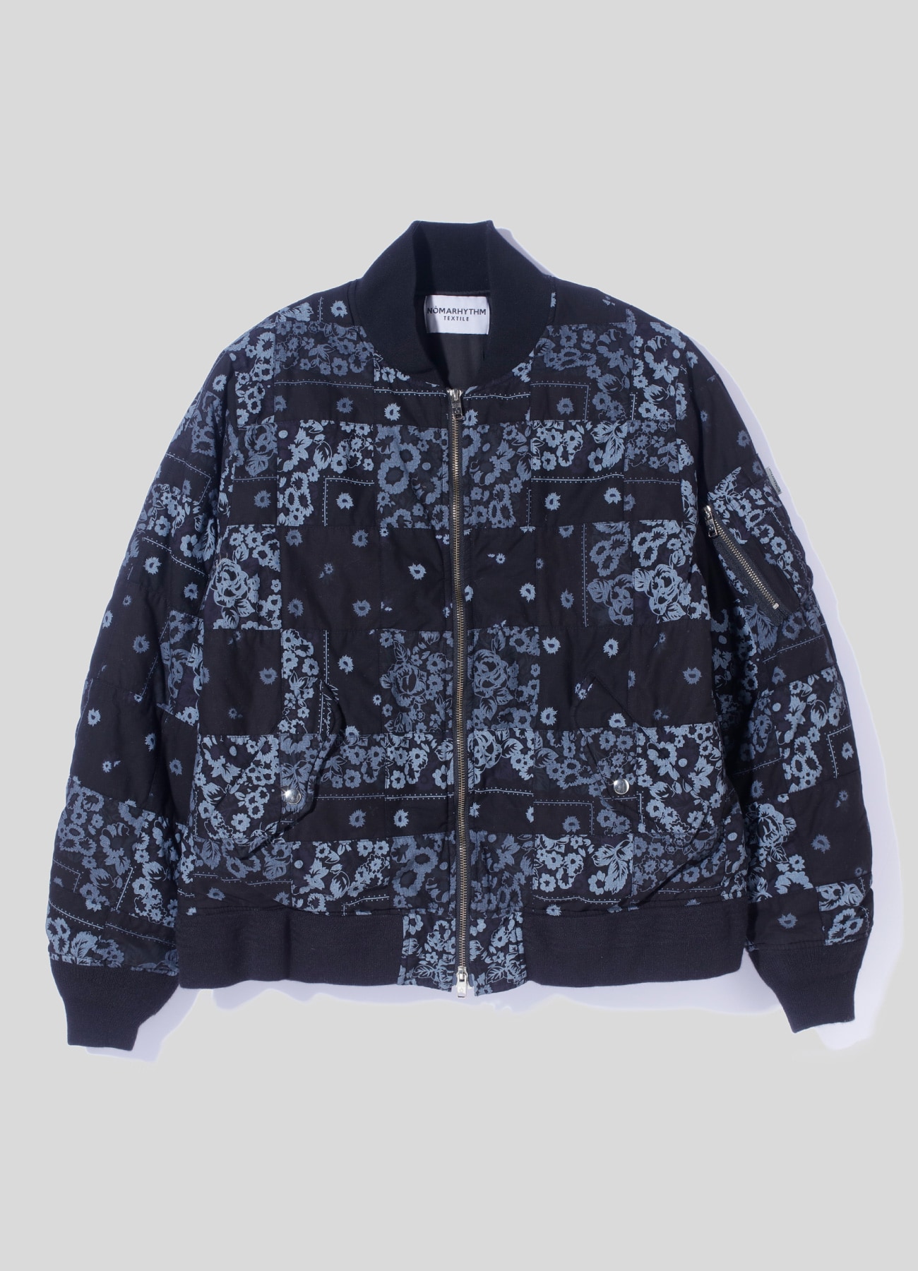 Patchwork Bandana Flight Jacket-Dye