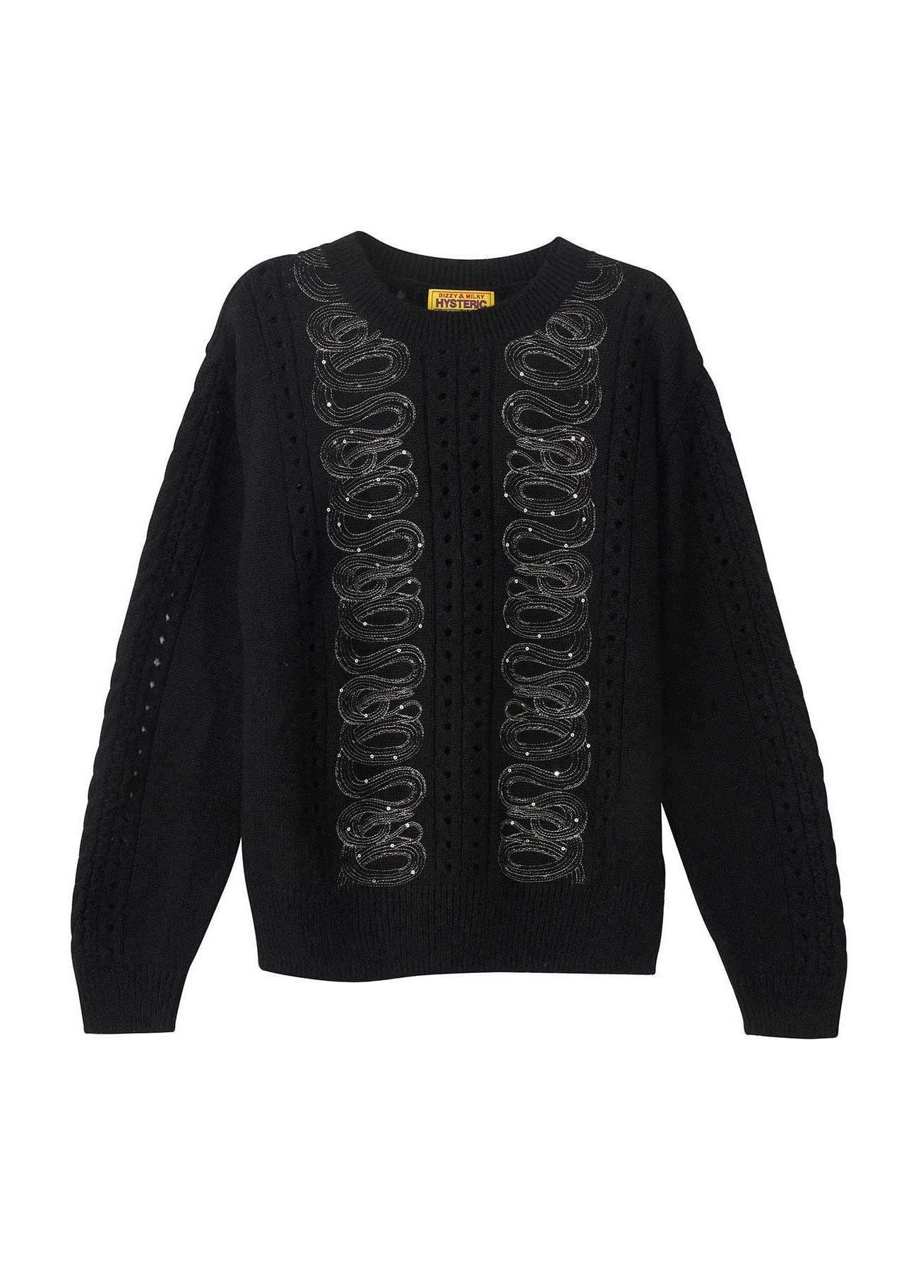 SNAKE LOOP EMBROIDERY SWEATER_1