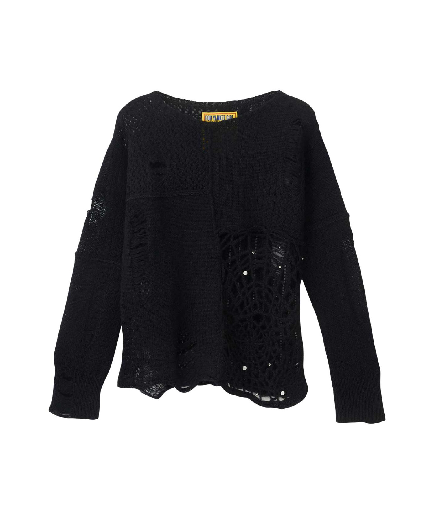 SPIDER WEB CRUSHED SWEATER