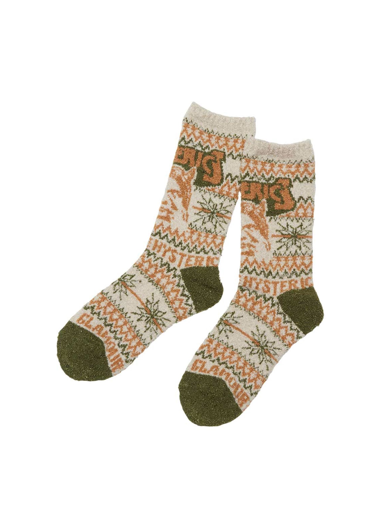 SEE NO EVIL NORDIC PATTERNED SOCKS_1