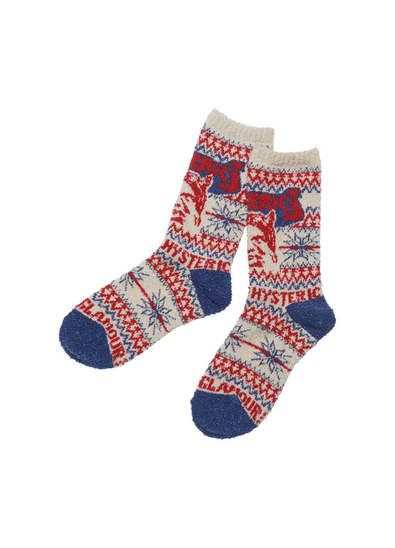 SEE NO EVIL NORDIC PATTERNED SOCKS_1