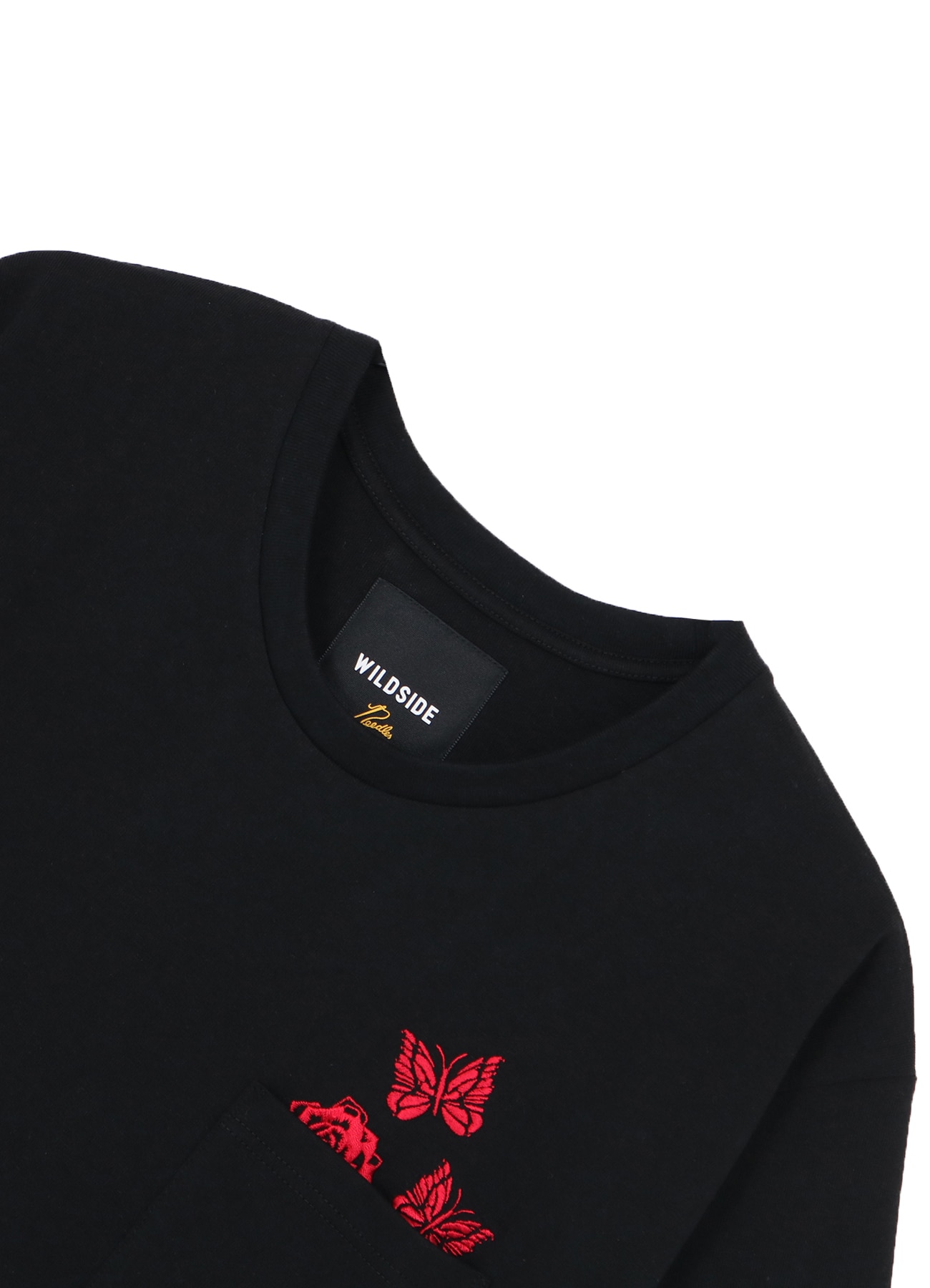 WILDSIDE × NEEDLES S/S Pocket Tee (Black)(M Black