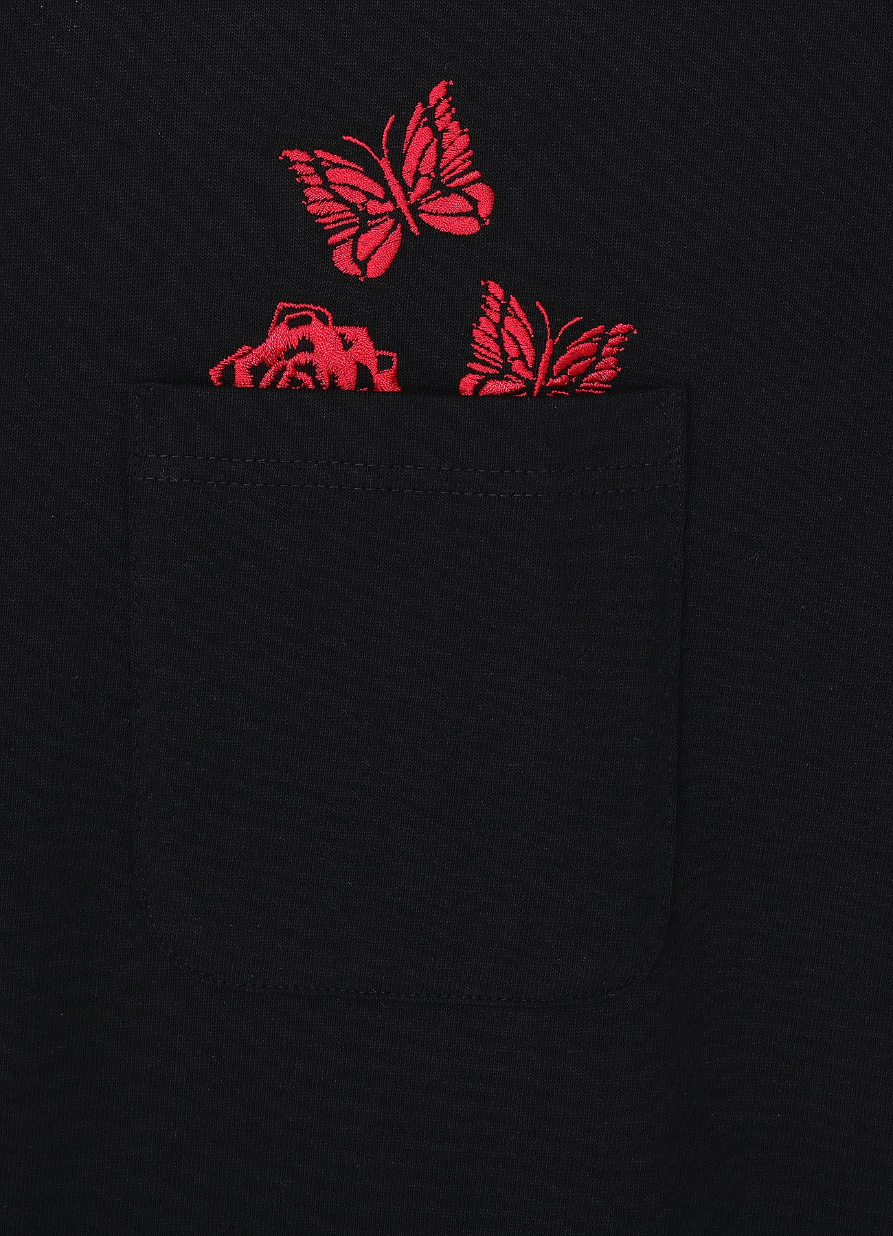 WILDSIDE × NEEDLES S/S Pocket Tee (Black)(M Black