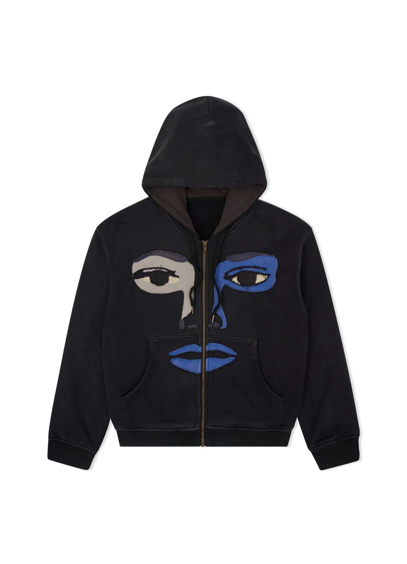 【11/8 12:00 release】Patchwork Face Heavyweight Zip Up Hoodie